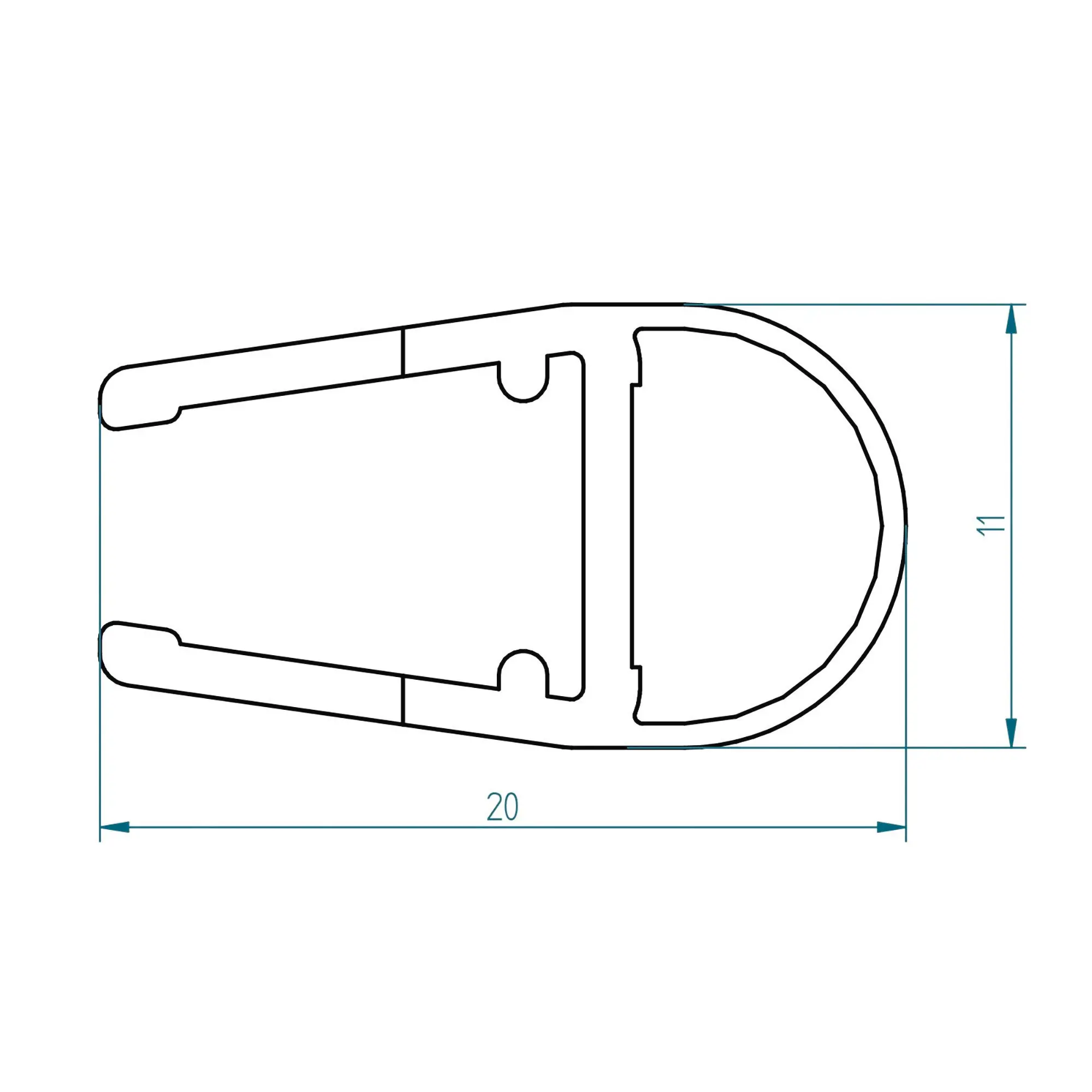 Breuer Ersatzteilpaket Dichtprofil & Streifdichtung Duschkabine 2010 mm transparent