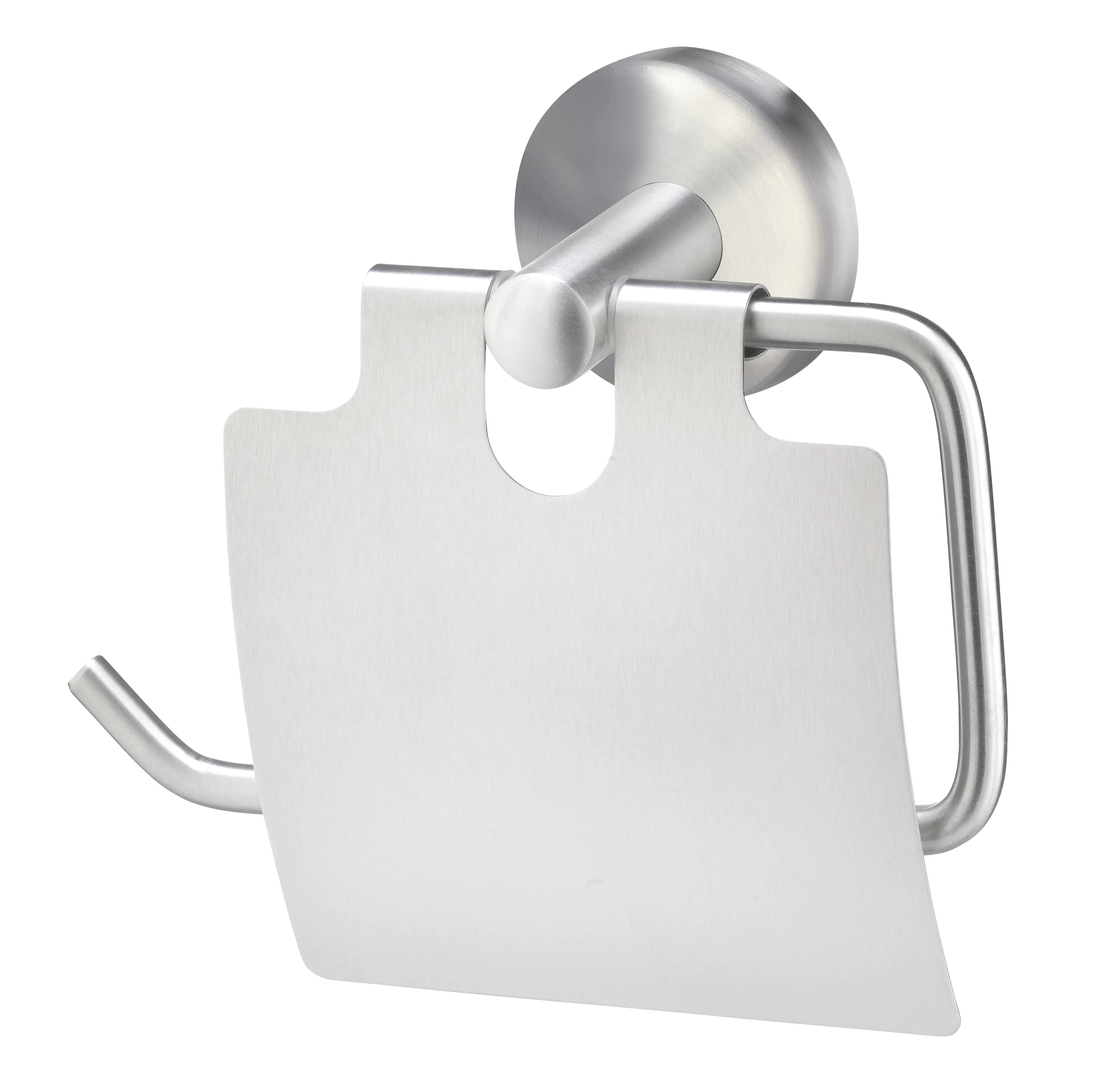 TrendLine Toilettenpapierhalter Edelstahl gebürstet Simple Round mit Deckel