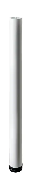 Hettich Möbelfuß 6,0 x 70 - 73 cm Stahl weiß - 1 Stück