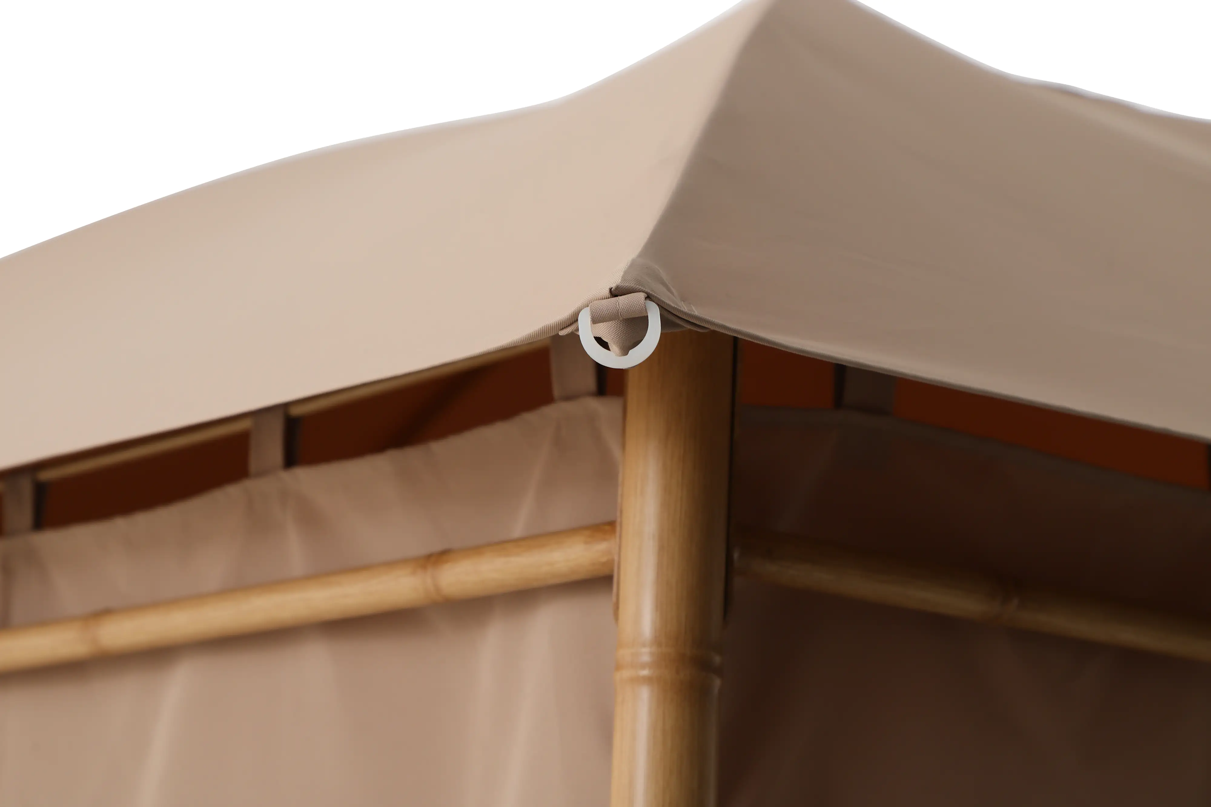 Primaster Pavillon Bambus Metall 300 x 300 cm braun
