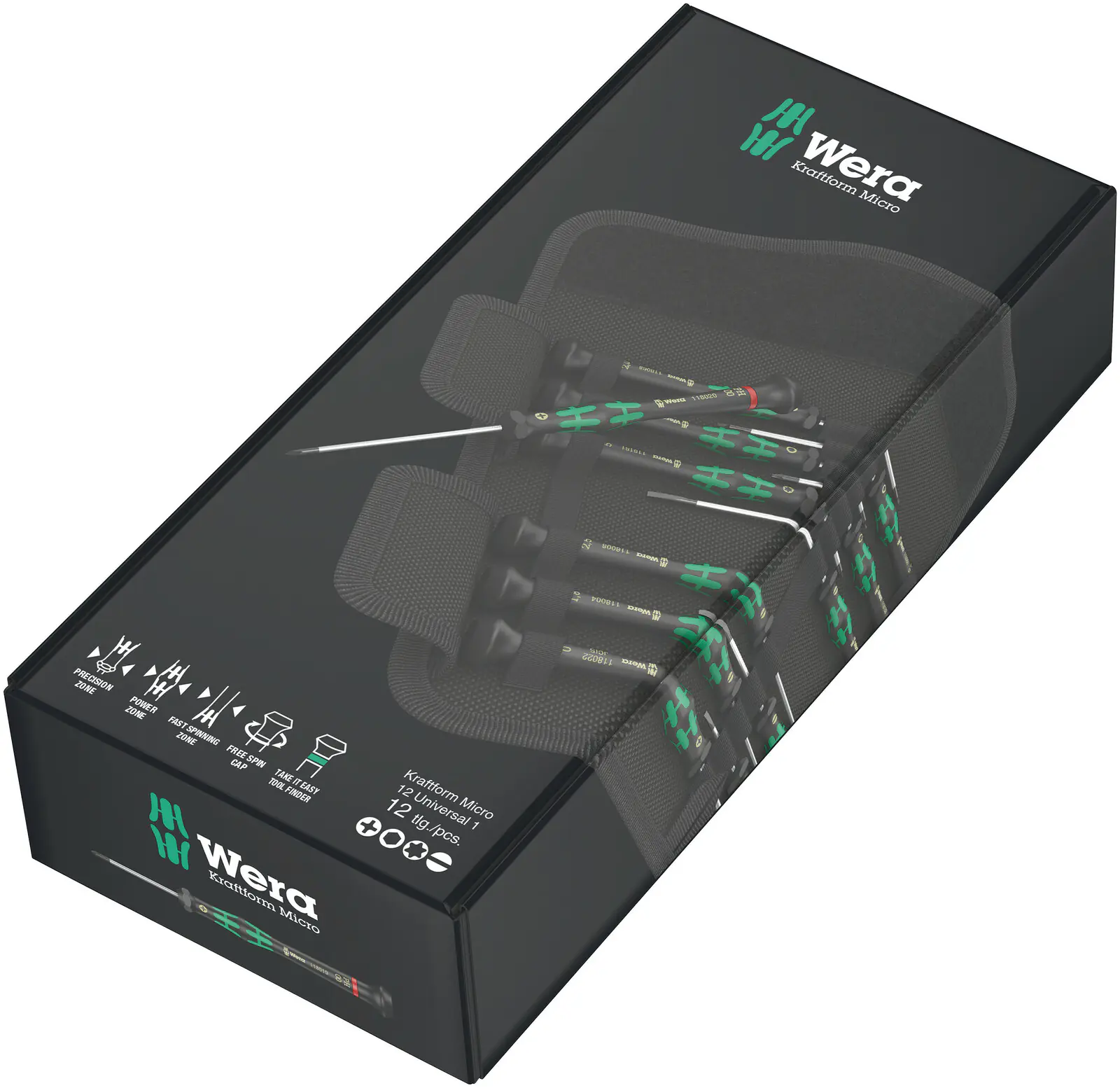 Wera Elektronik-Schraubendreher-Satz Kraftform Micro 12 Universal 1 12-teilig