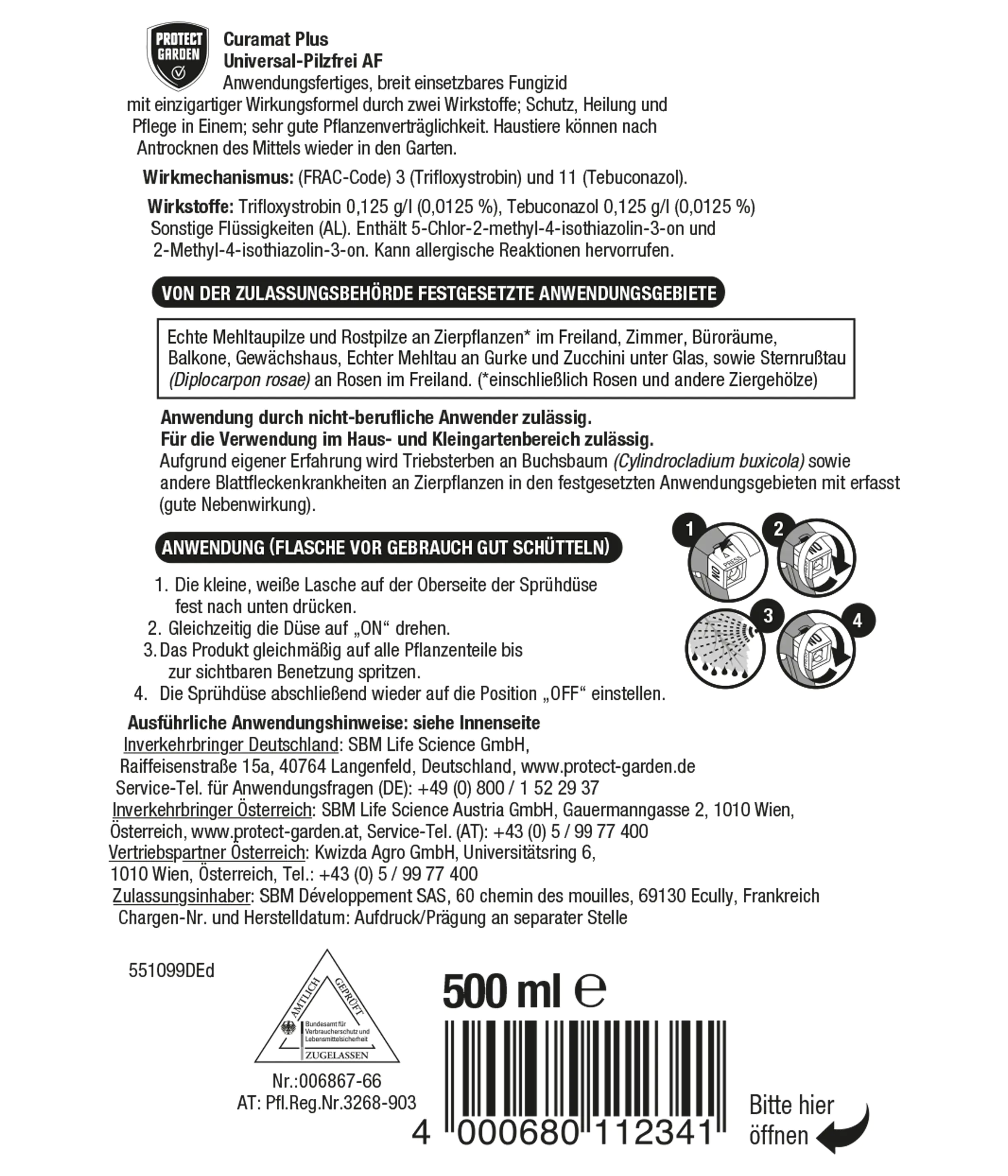 Protect Garden Curamat Plus Universal-Pilzfrei AF 500 ml