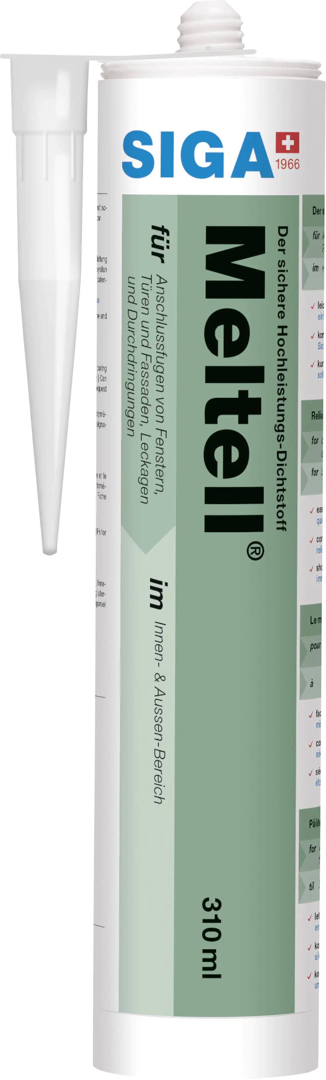 Siga Hochleistungsdichtstoff Meltell Kartusche 310 ml weiß strukturiert