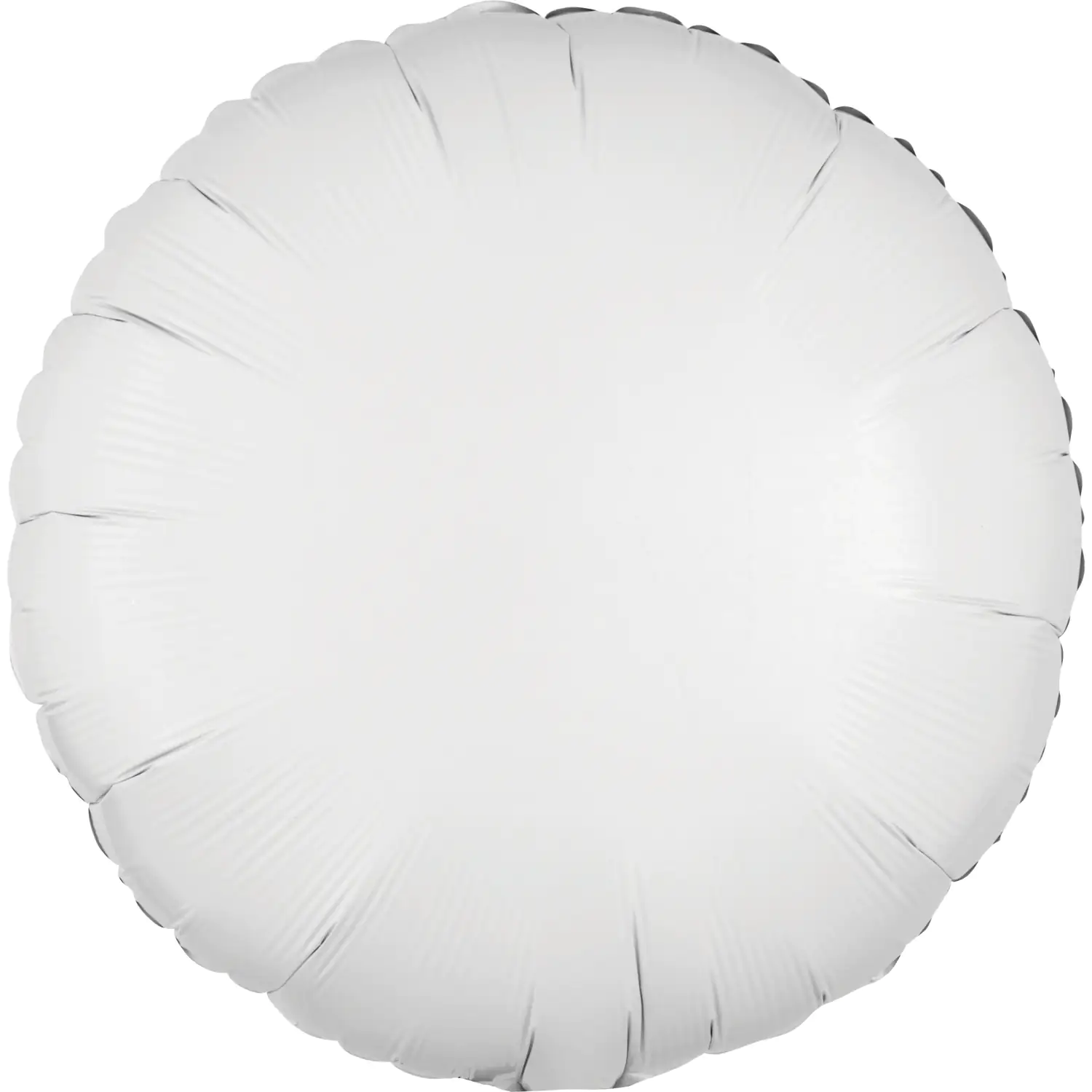 Folienballon Metallic weiß rund 43 cm