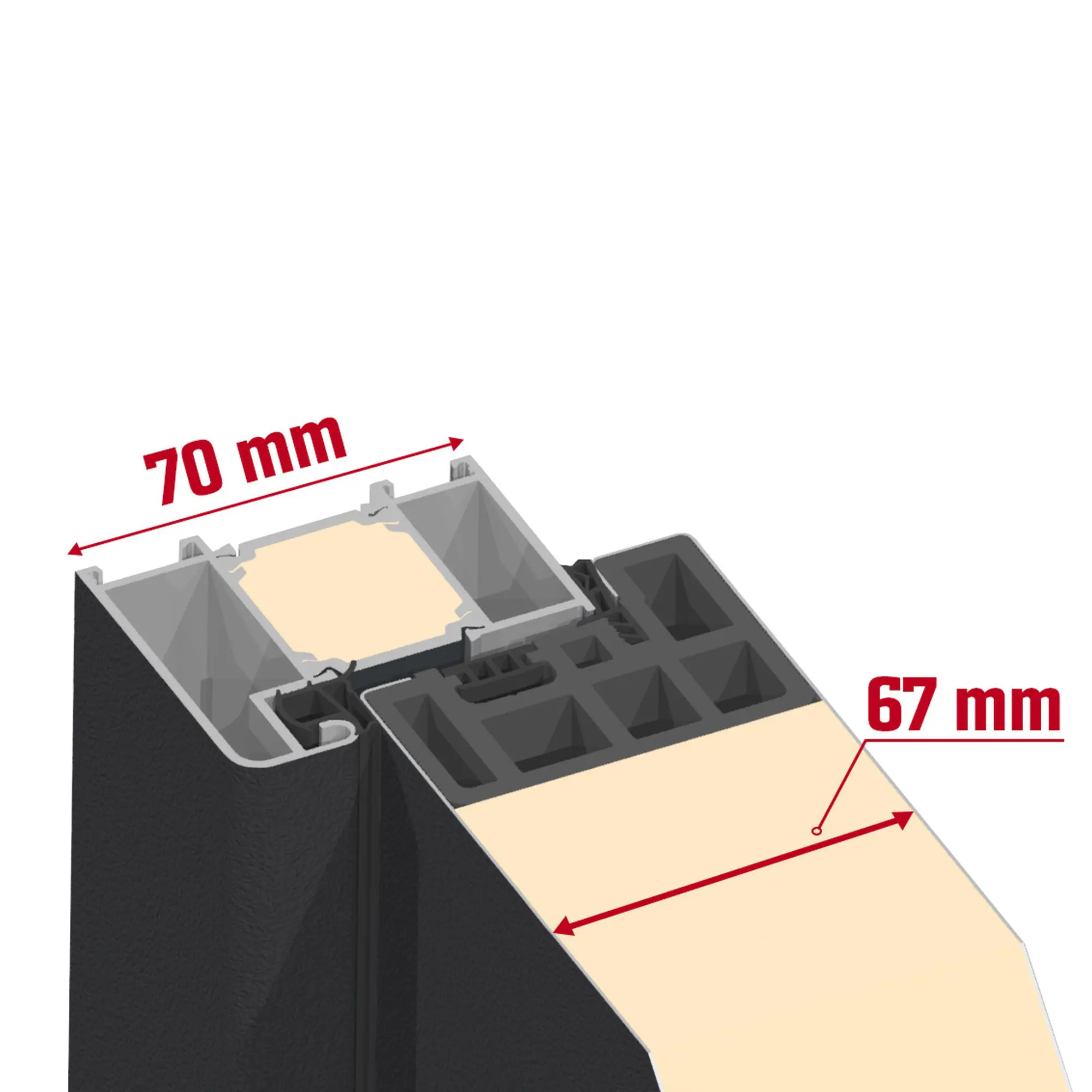 Splendoor Haustür Passivedoor Premium B01 RC2 Anthrazit DIN Rechts 110 x 210 cm