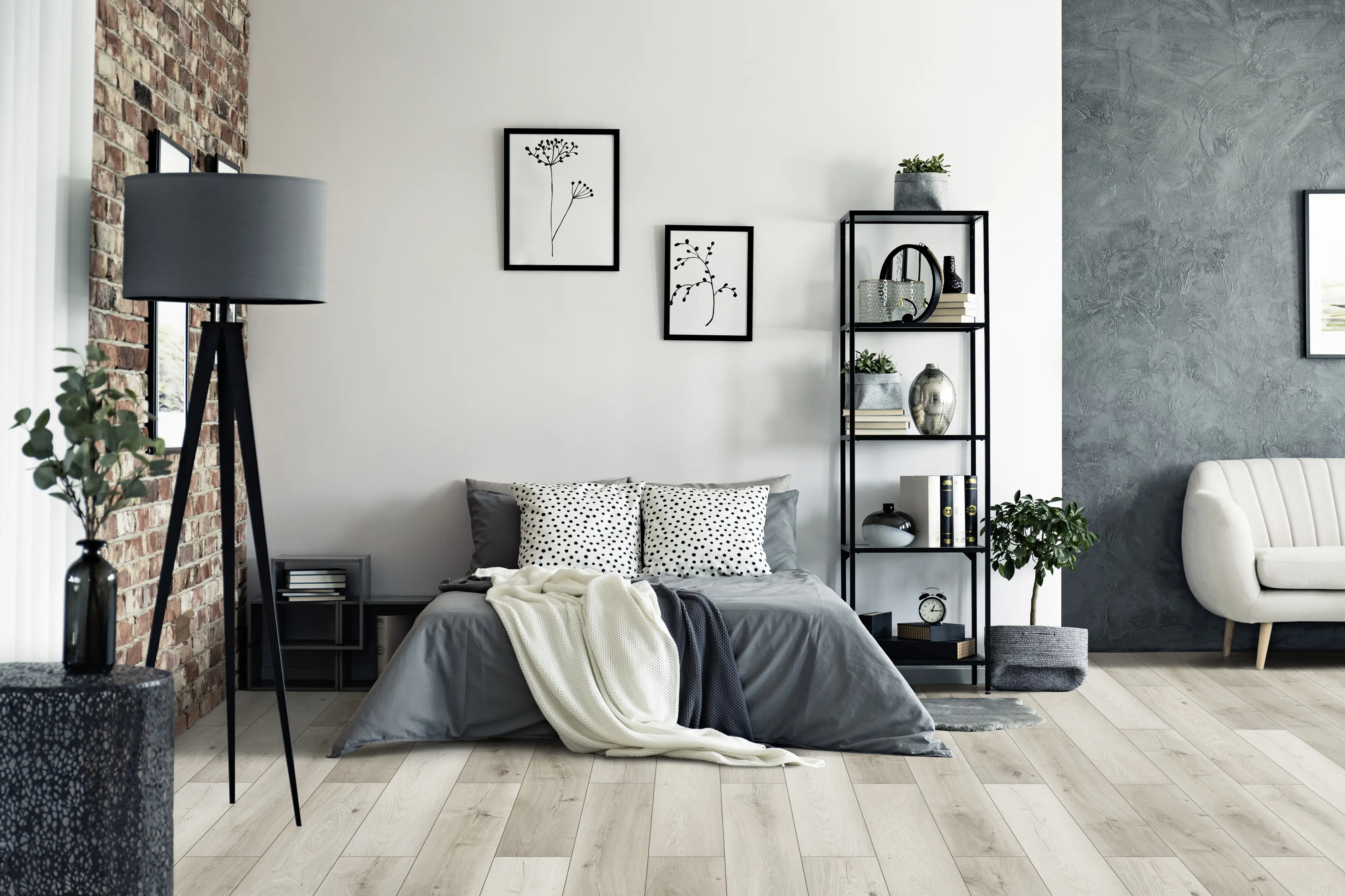 Classen Laminat Megaloc Aquaprotect 128,5 x 19,2 cm 8 mm Eiche grau mix