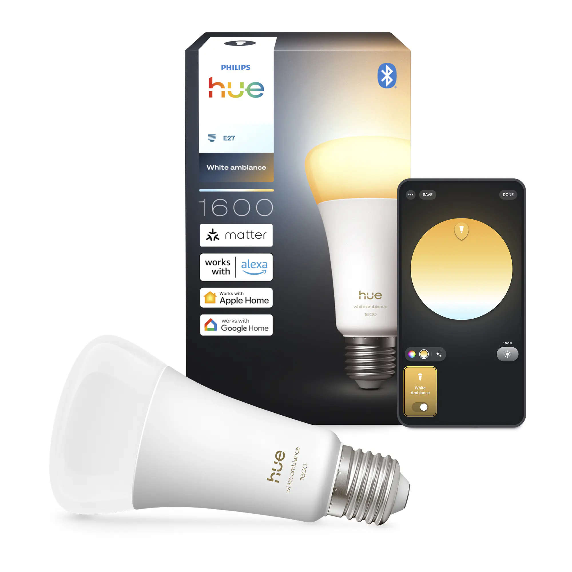 Philiph Hue Smart LED Leuchtmittel 11,8 W E27 warmweiß-kühlweiß dimmbar 
