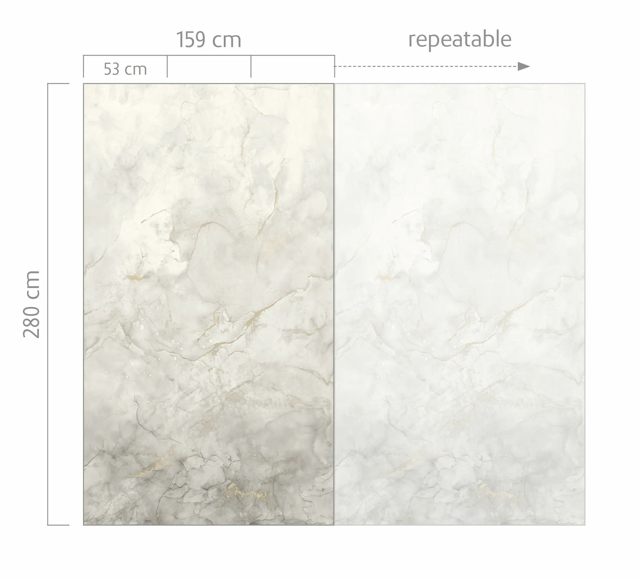 Rasch Vlies Fototapete Schöner Wohnen 2 golden Marble 2,80 x 1,59 m