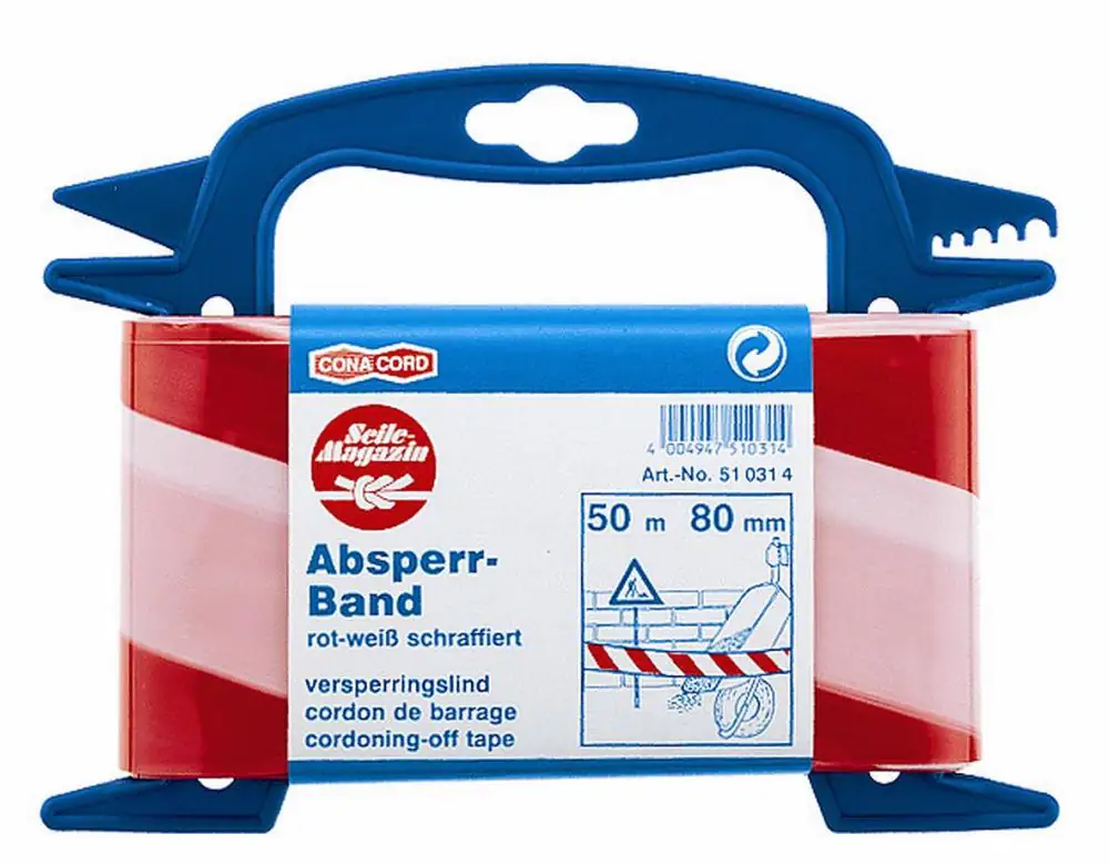 Conacord Absperrband 50 m x 80 mm rot/weiß