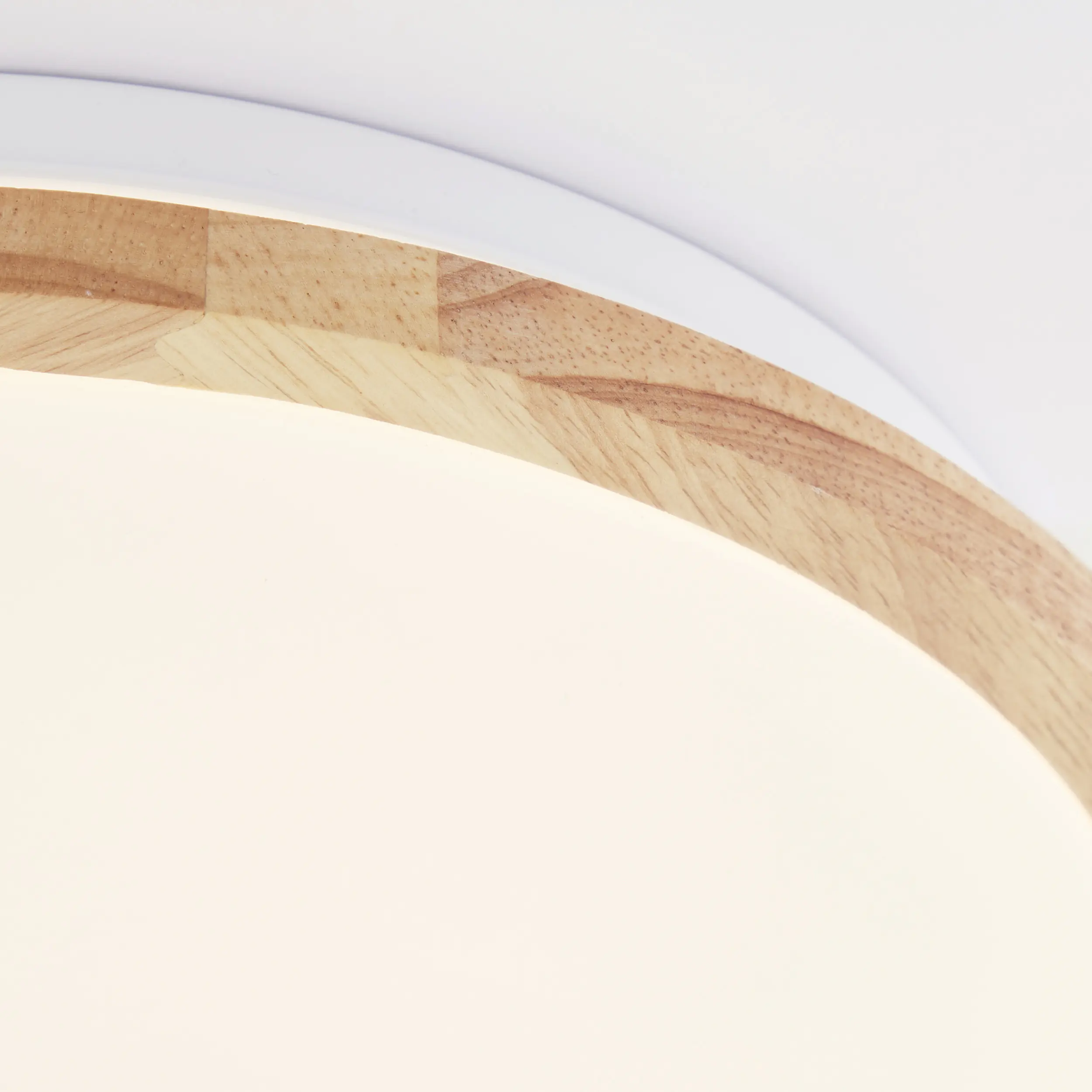 Brilliant LED Deckenleuchte Bario holz weiß 30 x 5,5 cm 18 W 