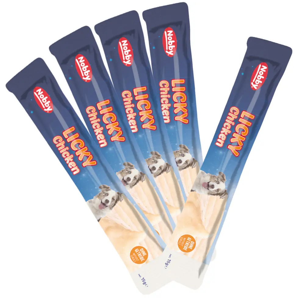 Nobby Hundesnack Adult Schleckcreme getreidefrei StarSnack 5 x 15 g Licky Chicken