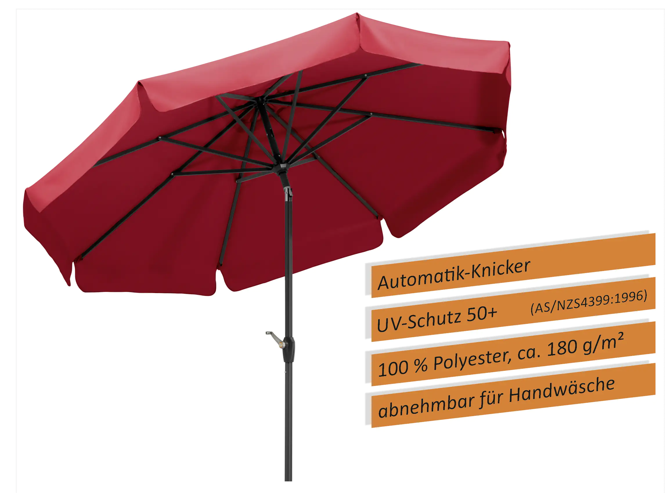 Schneider Sonnenschirm Orlando rot Ø 270 cm