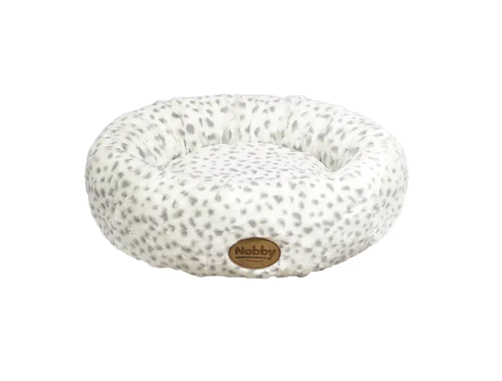 Nobby Kuschelbett Donut Alanis rund Ø 45 cm leopard/grau