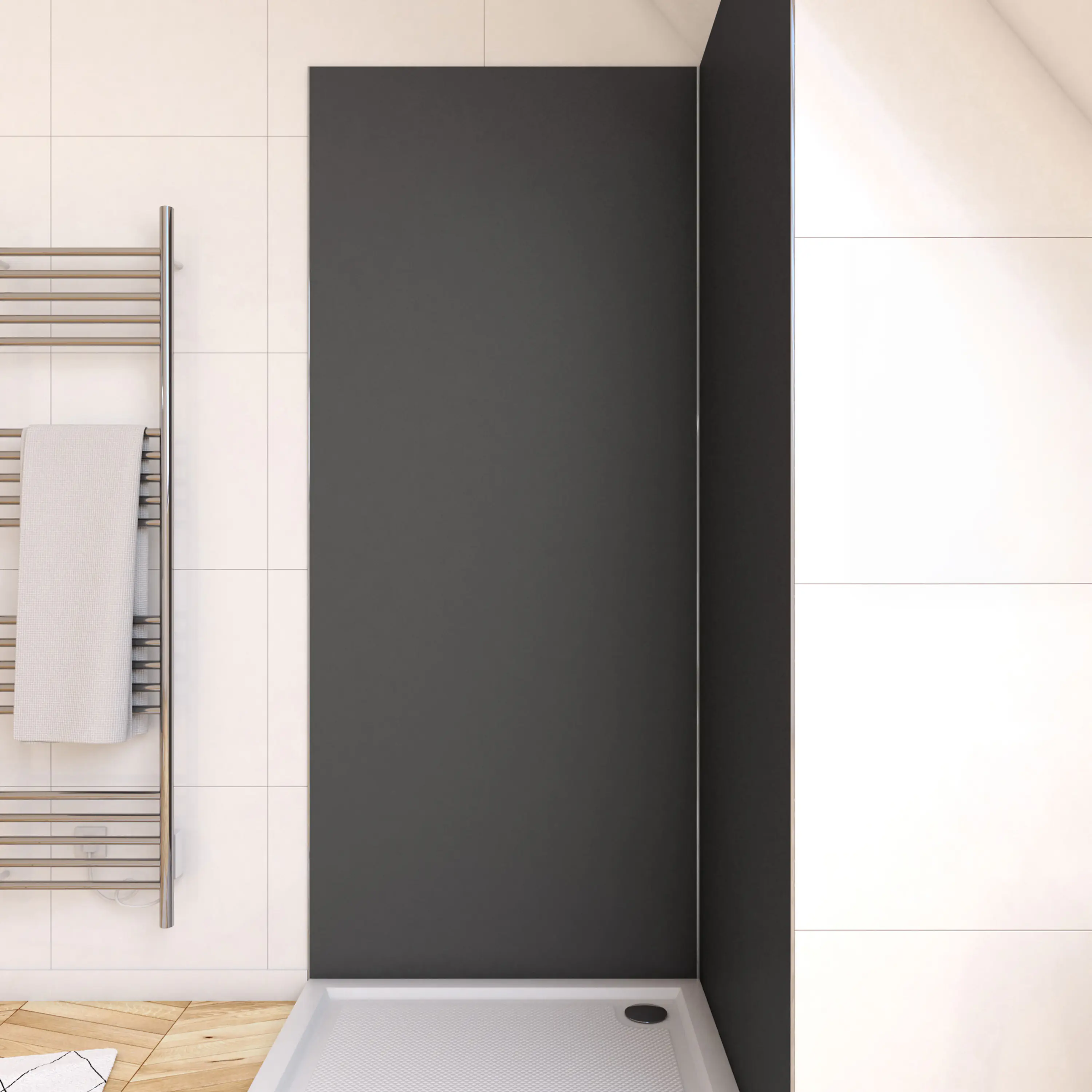 DSK Duschrückwand Panel Satin Gray 90 x 210 cm