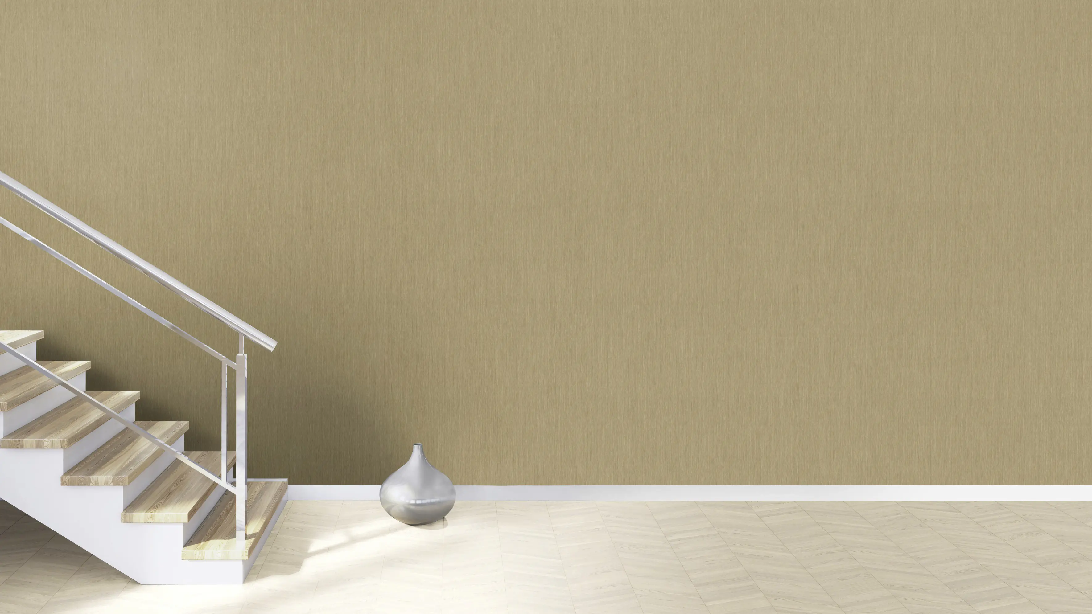 Rasch Vliestapete 537703 Gold-Mattgold Uni 10,05 m x 0,53 m
