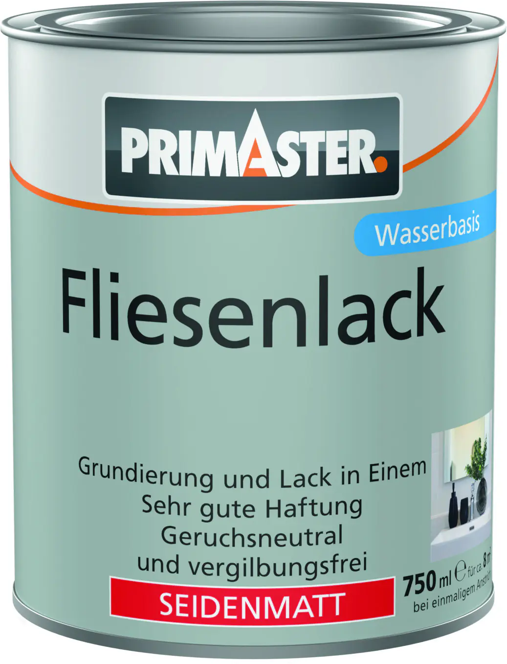 Primaster Fliesenlack 750 ml weiß seidenmatt