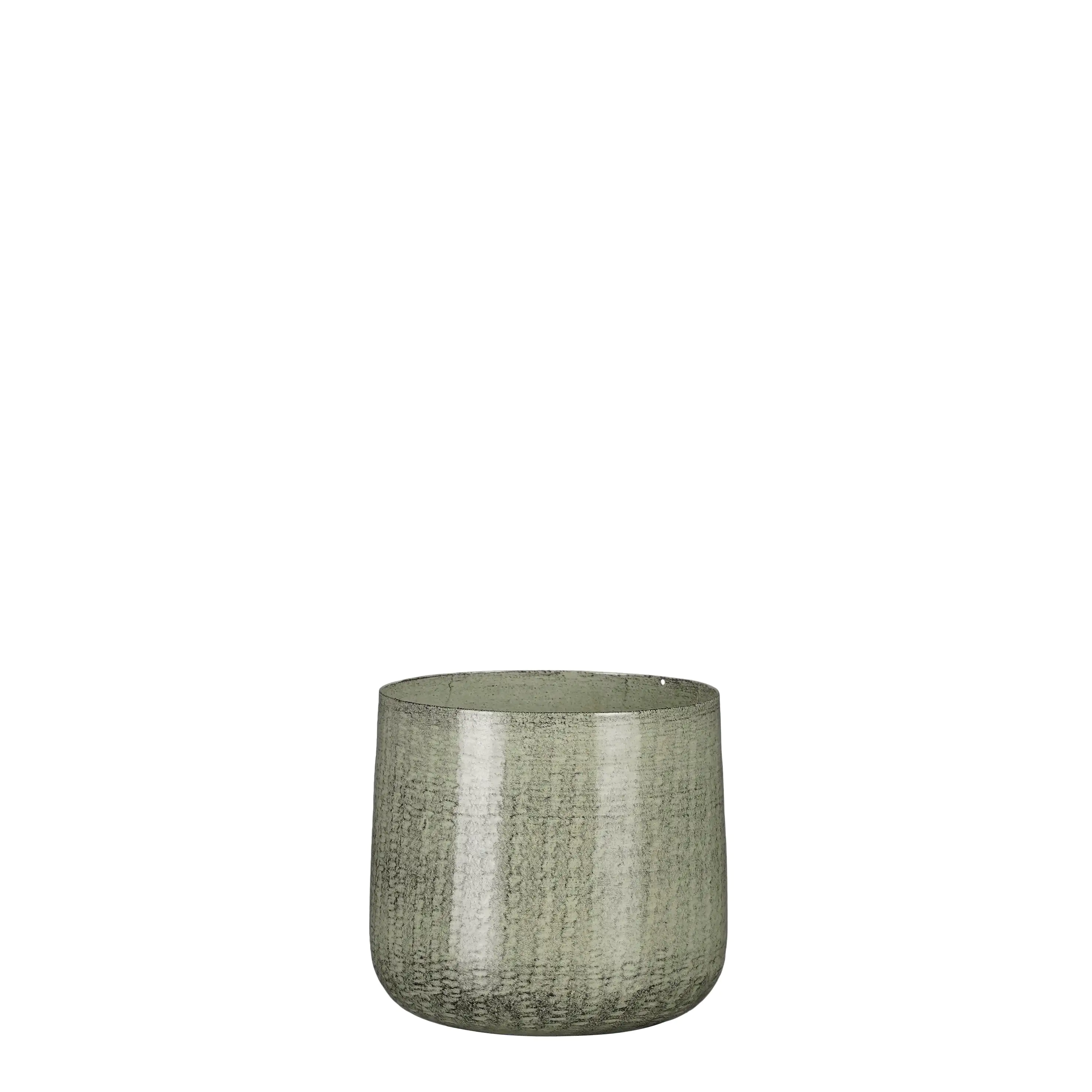 Mica Decorations Blumentopf Eisen Benson Ø 13 x 12 cm hell grau