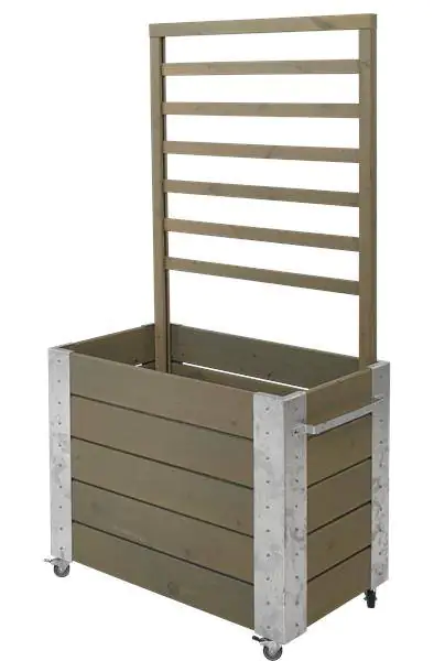 Plus Raumteiler Cubic 87x50x155cm graubraun 87 x 50 x 155 cm, mit Räder