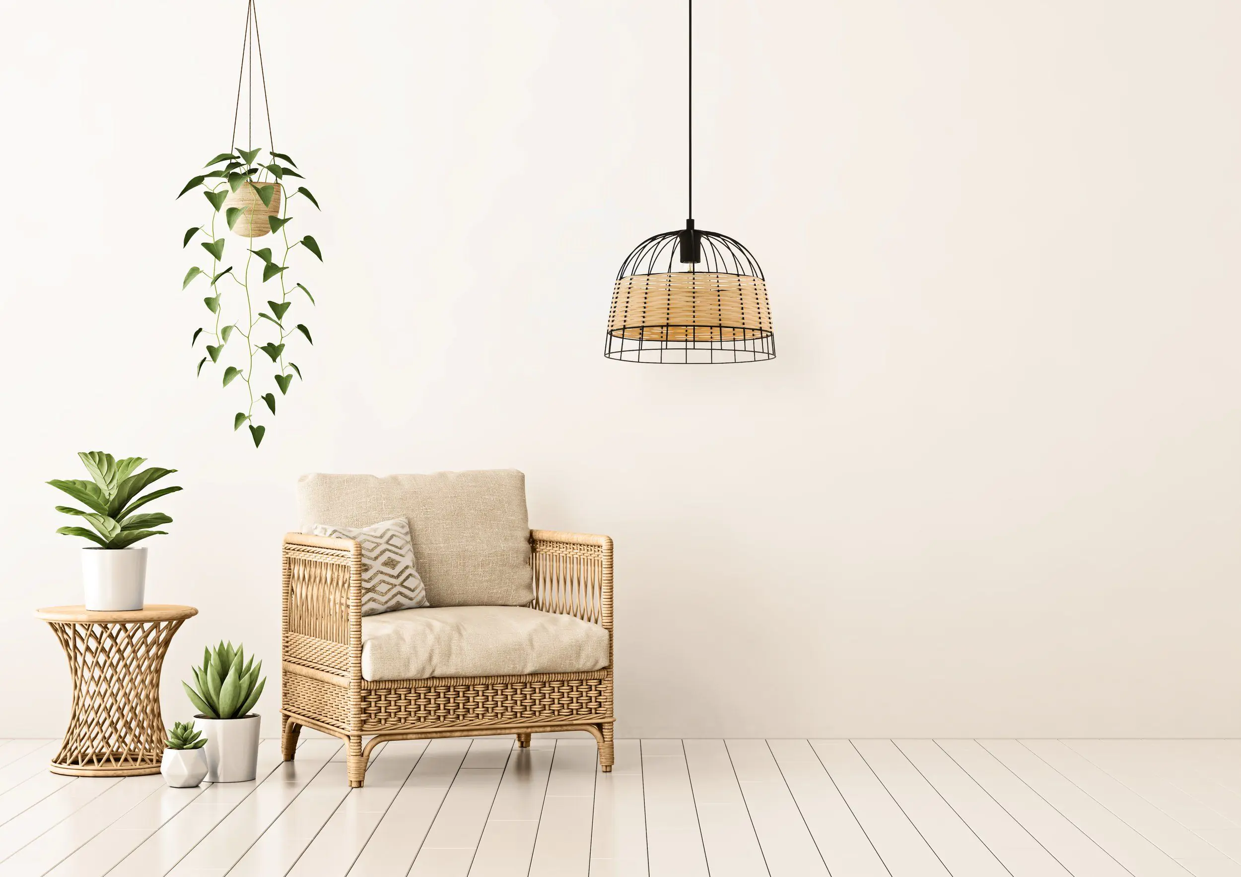Eglo Pendelleuchte Anwick natur Ø 37 cm E27, max. 60 W