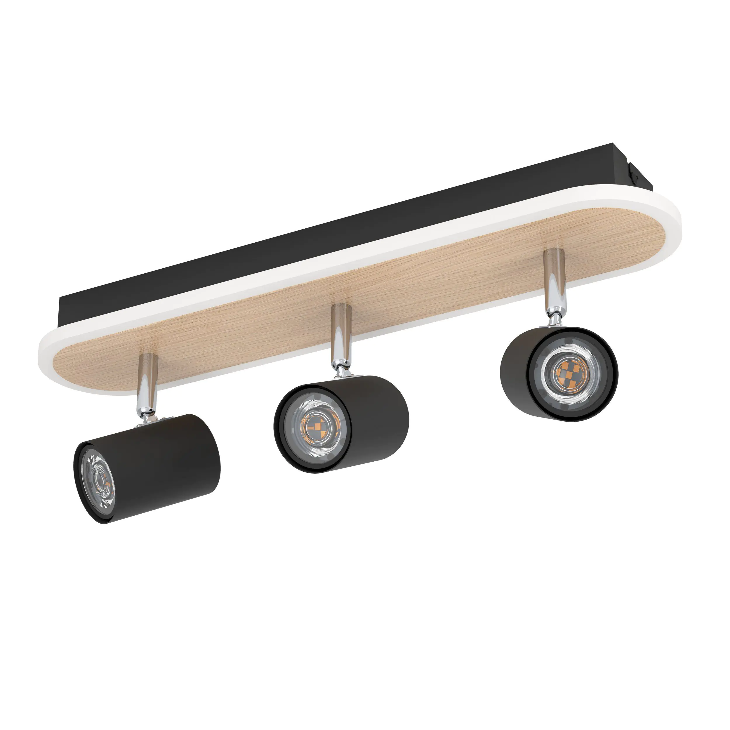 Eglo LED Deckenleuchte Rimbocchi 3x6W, schwarz, warmweiß