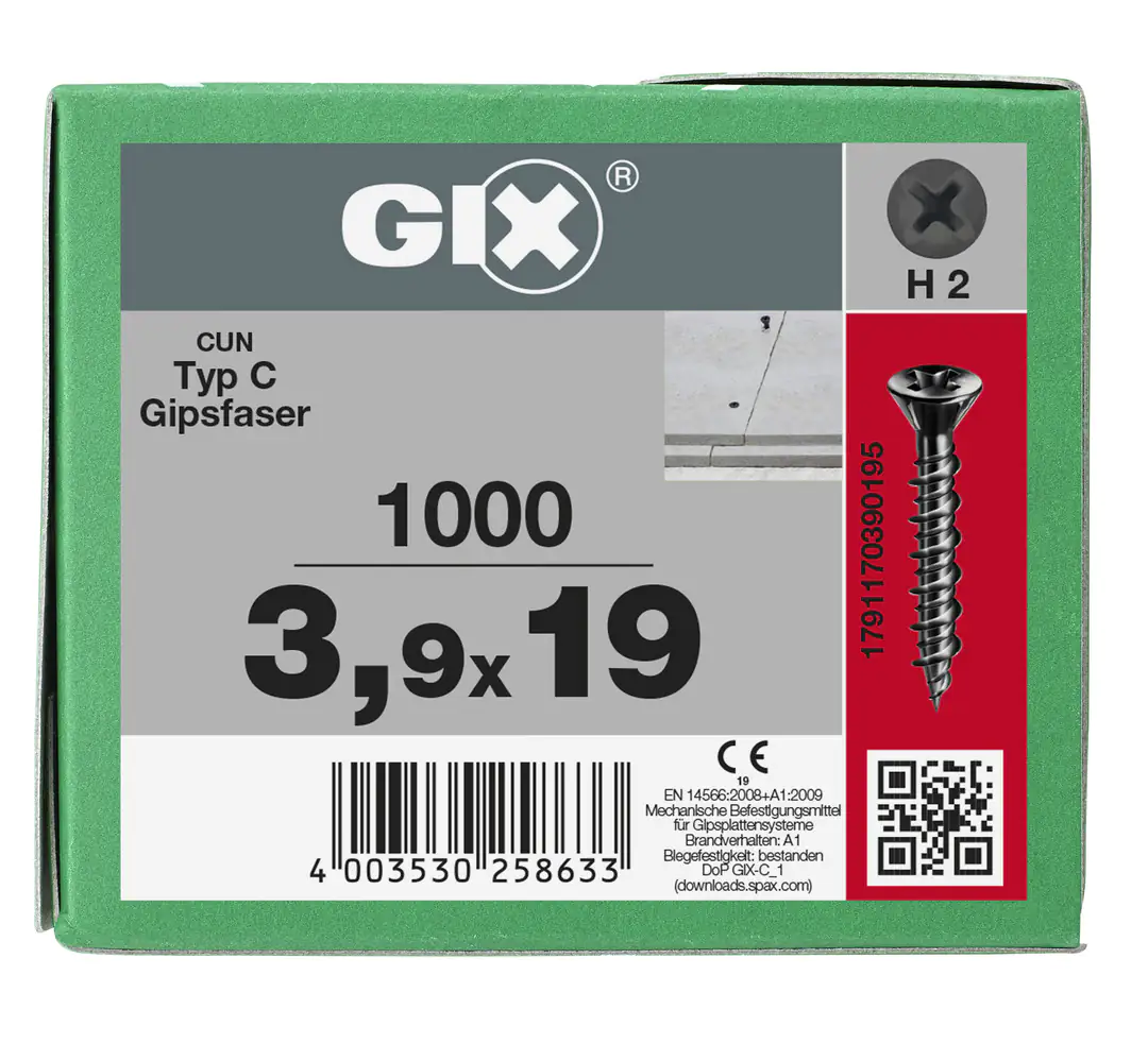 Spax Trockenbauschrauben 3.9 x 19 mm PH 2 - 1000 Stk.