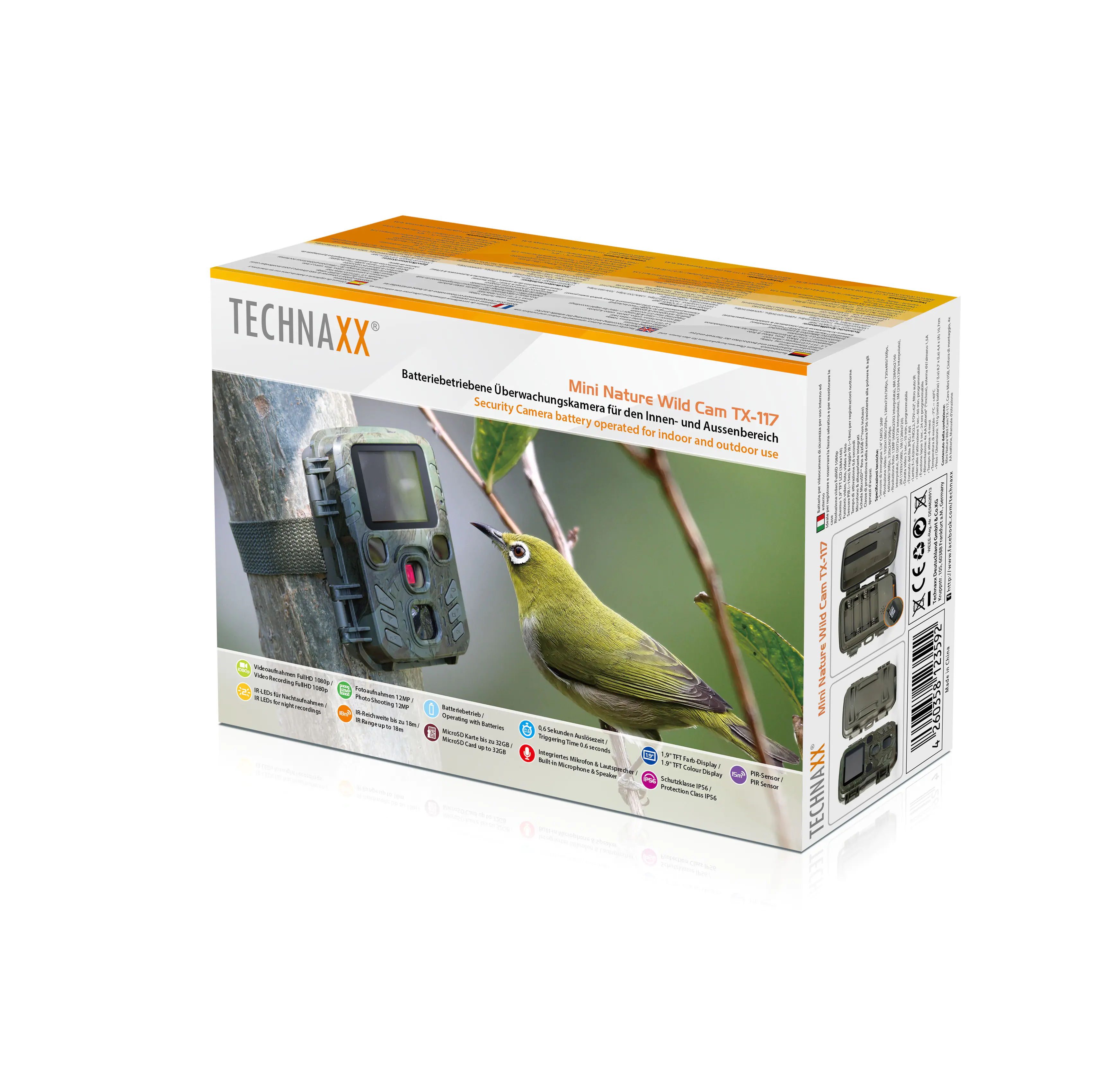 Technaxx Mini Wildtierkamera TX-117  1,9 Zoll TFT Farb-Display