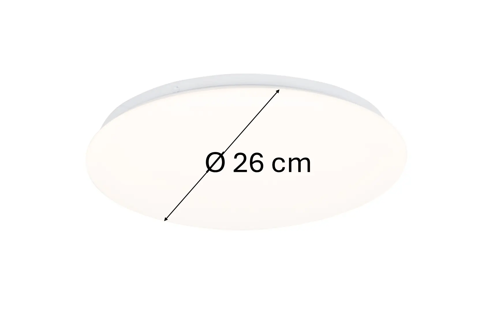 Mylight LED-Deckenleuchte Milan Ø 26 x 7 cm warmweiß weiß