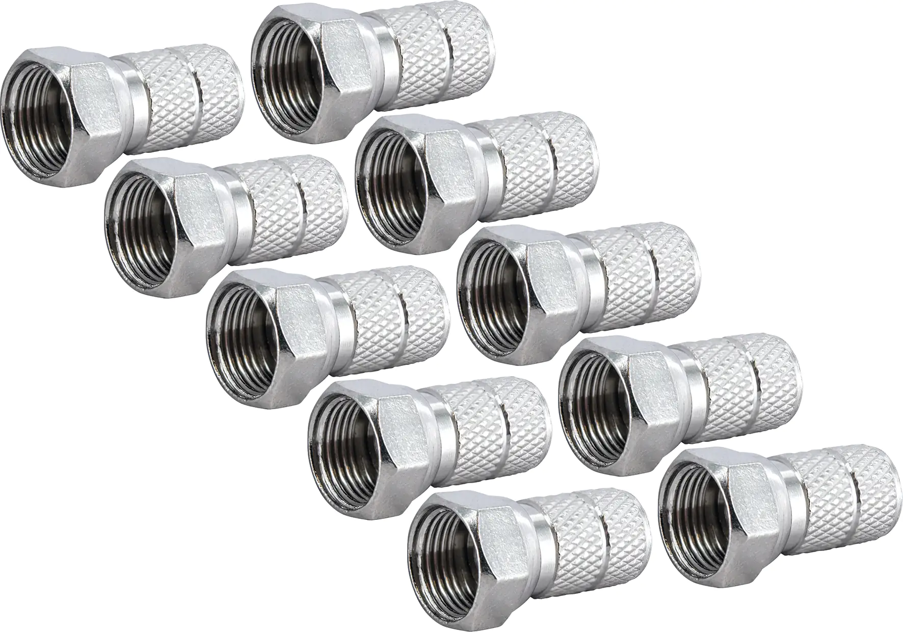 Schwaiger F Stecker FST6510 531 10x F Aufdrehstecker für Kabel mit 6,5mm Durchmesser