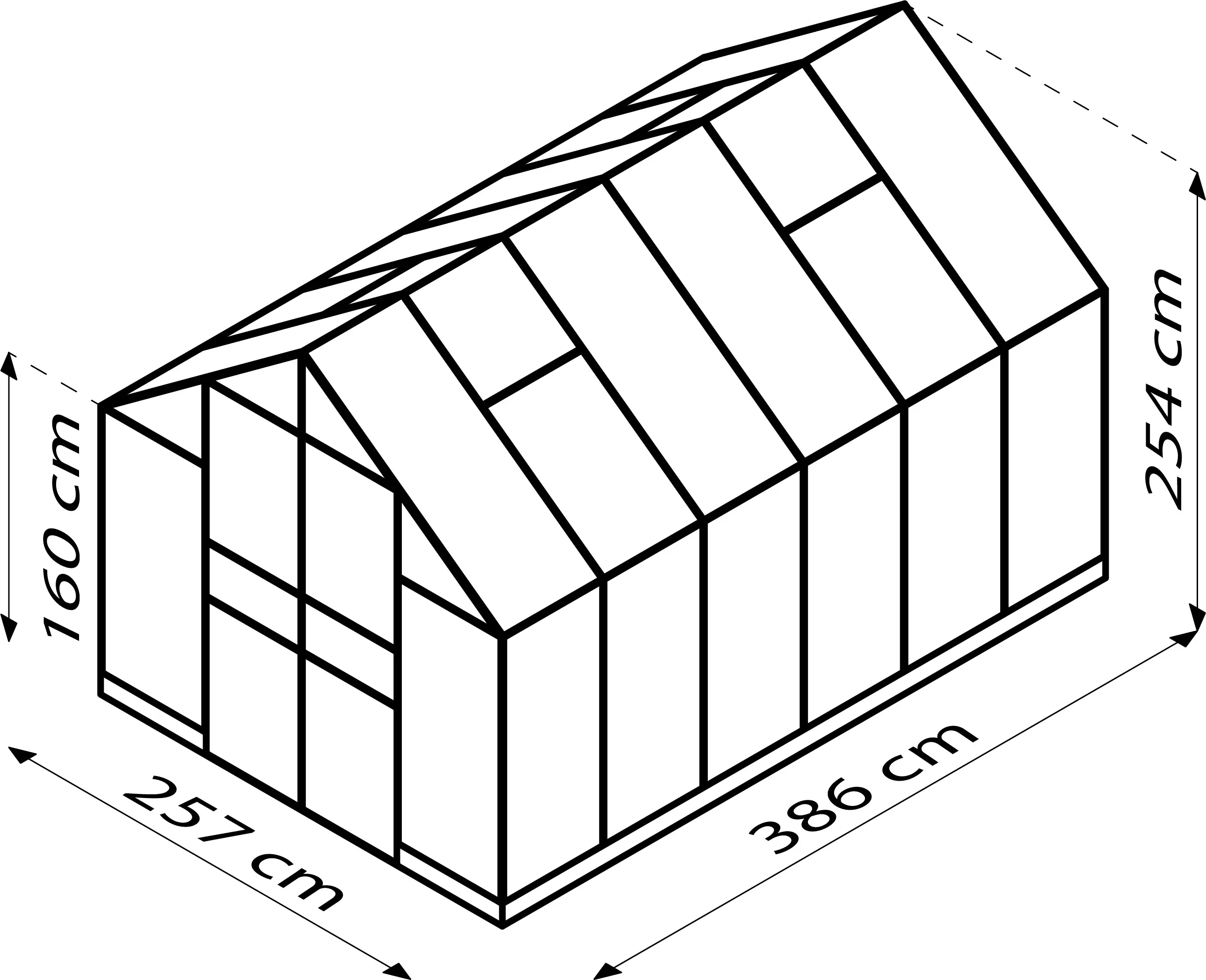 Vitavia Gewächshaus Domus 9900 257 x 386 cm 6 mm HPK