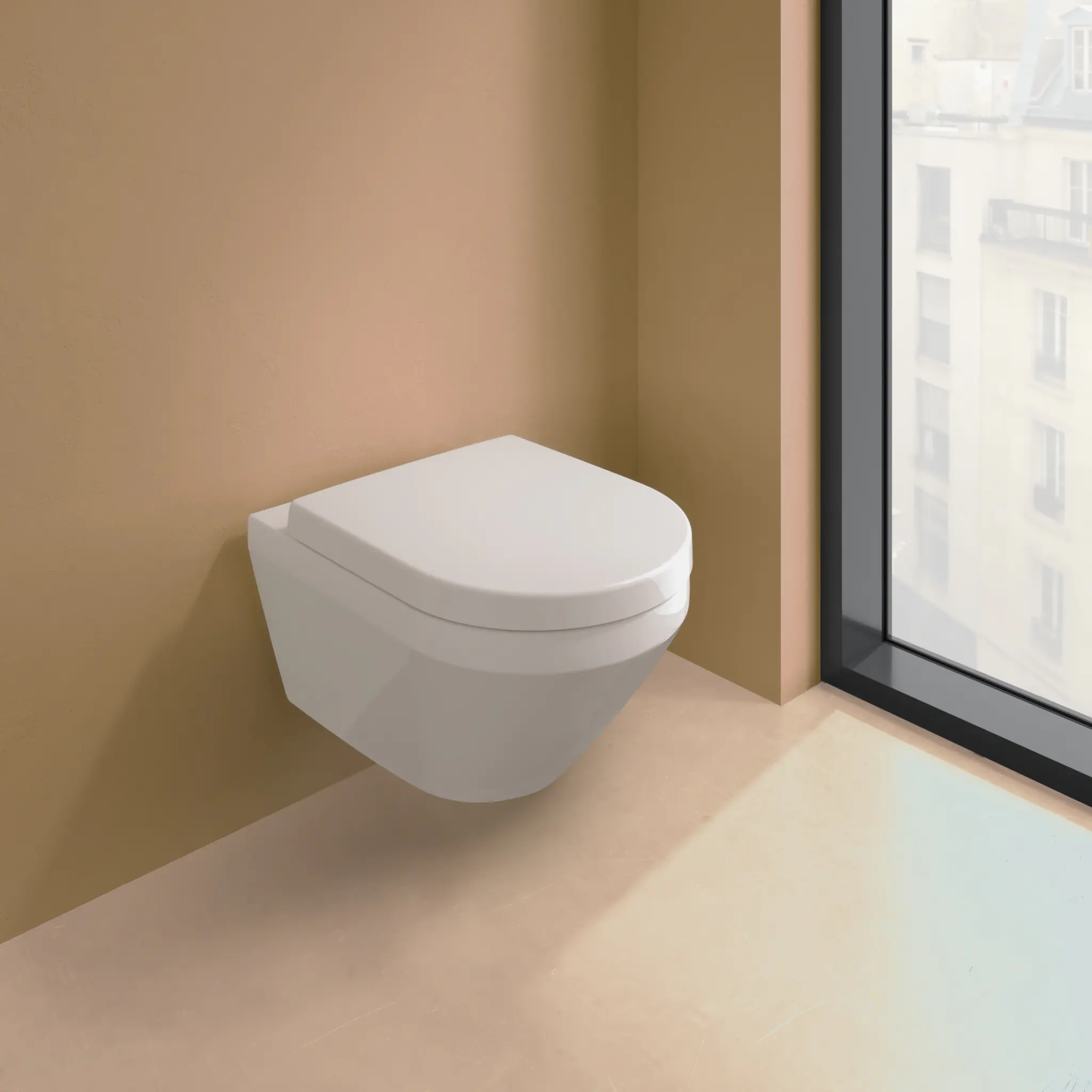 Villeroy & Boch Wand Tiefspül WC Targa Pure Twist spülrandlos inkl. WC-Sitz