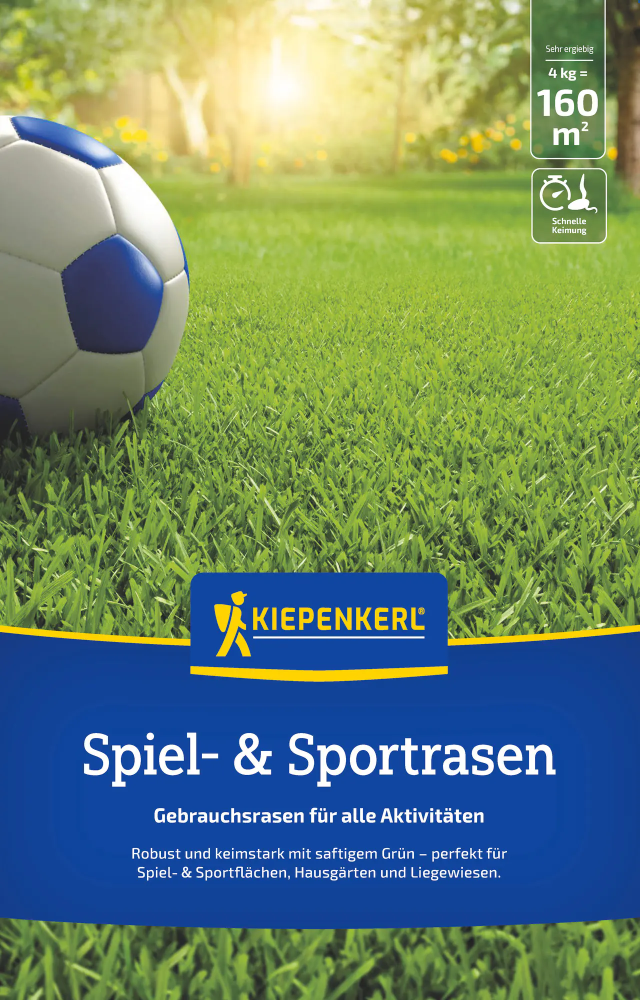 Kiepenkerl Saatgut Spiel- und Sportrasen 4 kg für ca. 160 m²