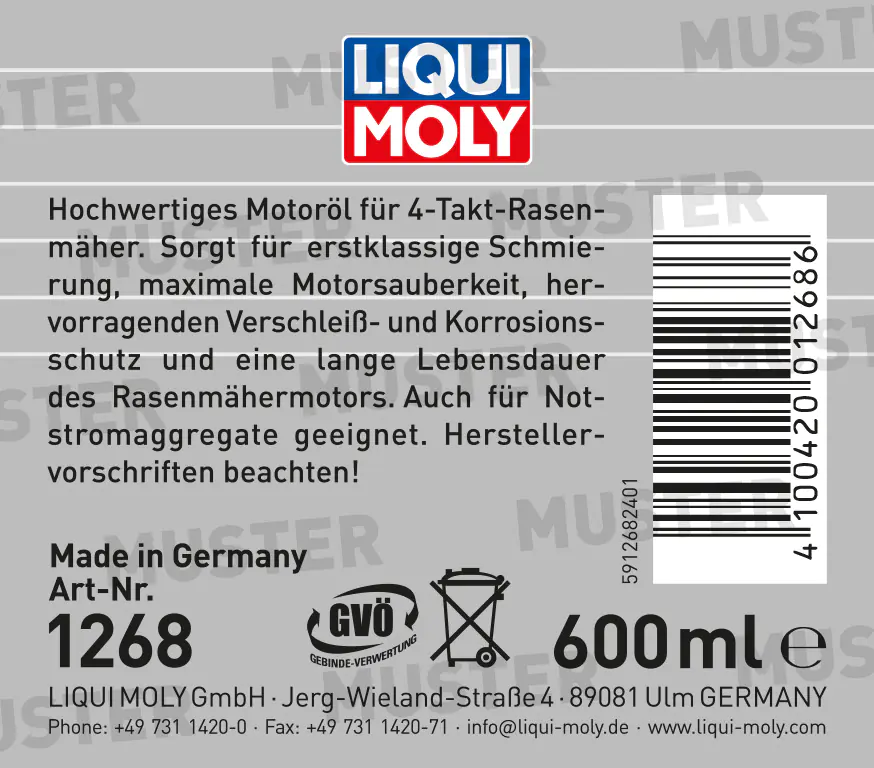 Liqui Moly Rasenmäher-Öl SAE 30 600 ml