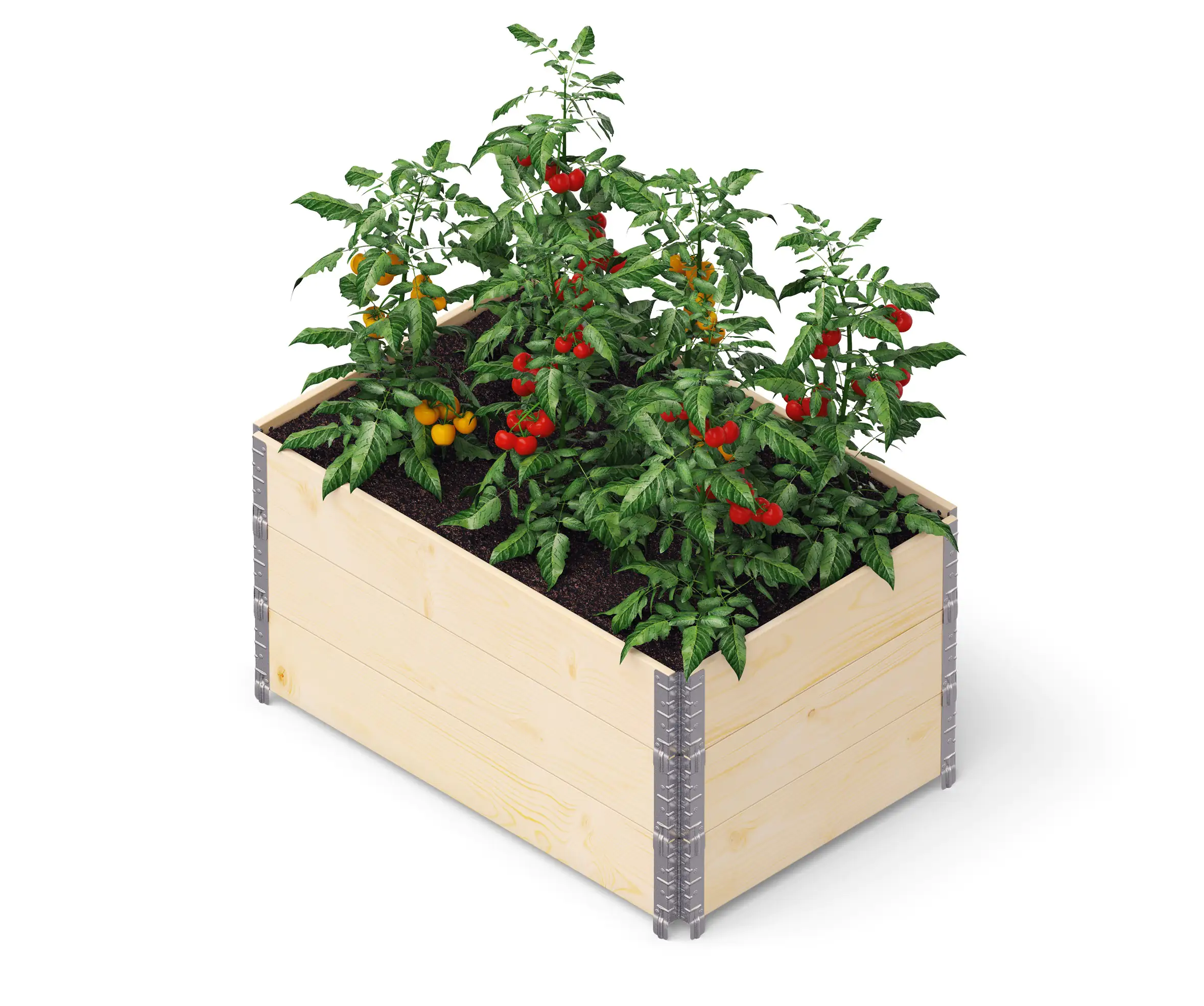 Upyard Palettenrahmen Hochbeet 3er-Set 120 x 80 cm