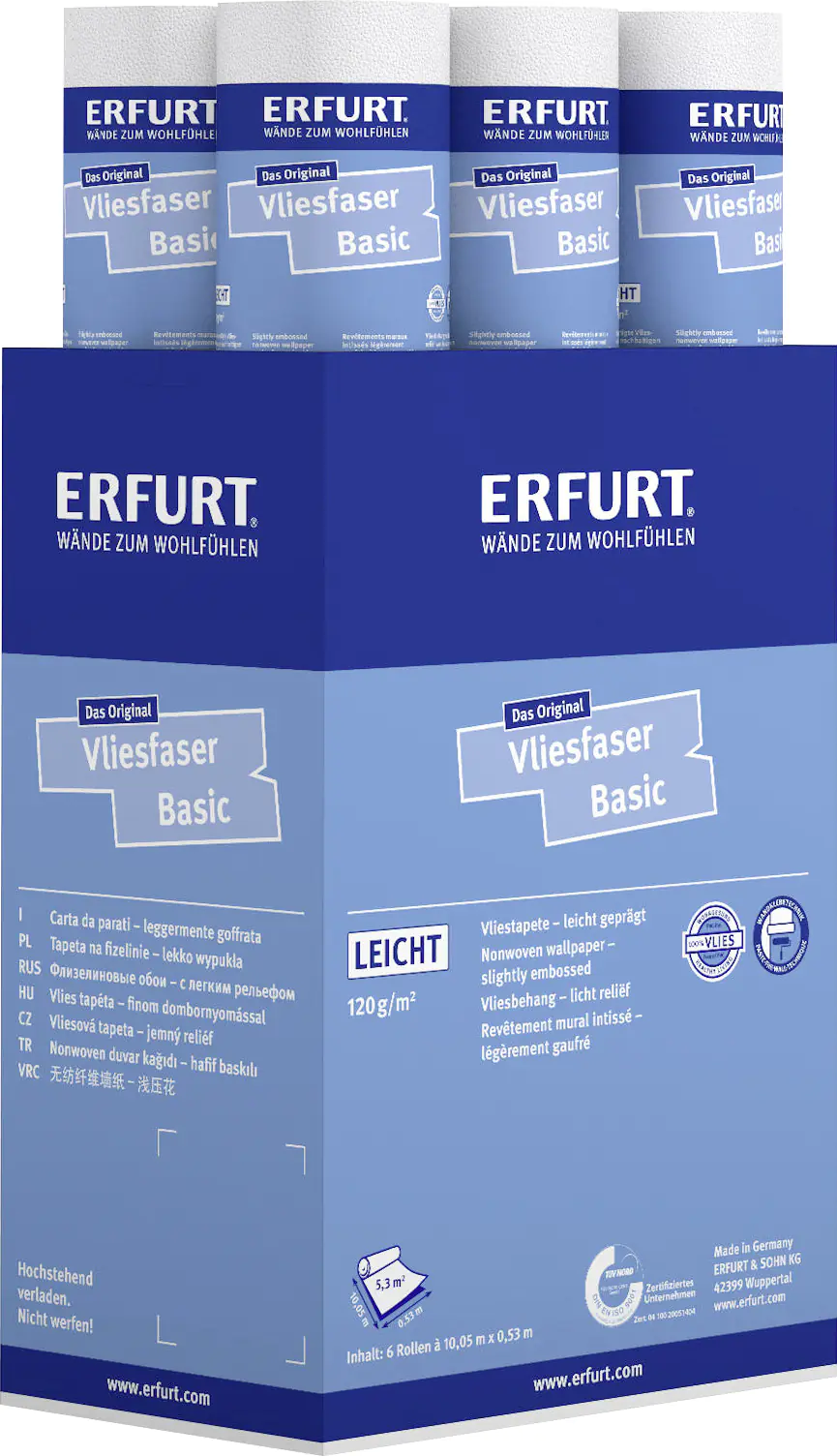 Erfurt Vliestapete Basic 106 weiß 10,05 x 0,53 m
