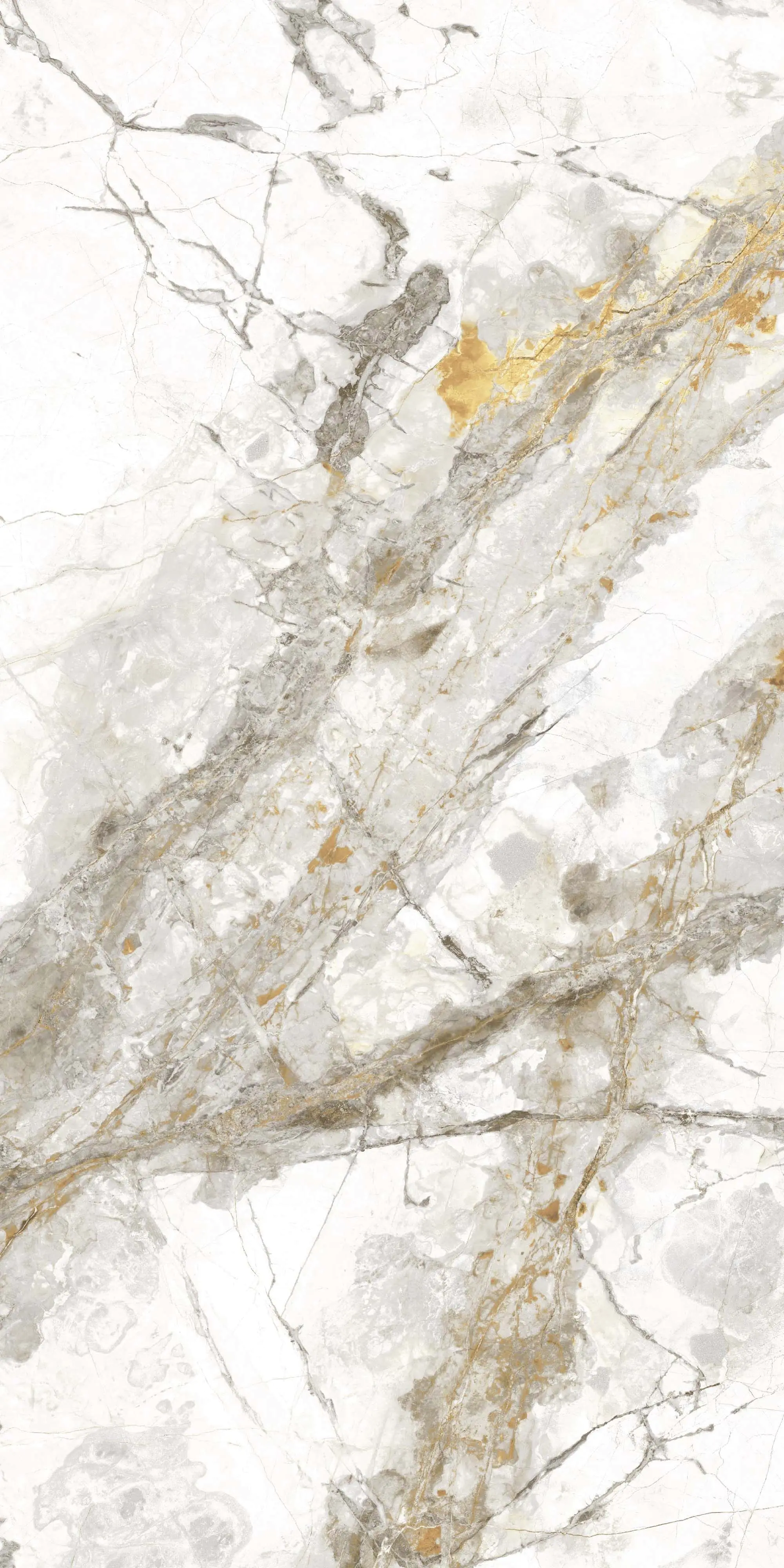 Bodenfliese Feinsteinzeug Caldera 60 x 120 cm gold