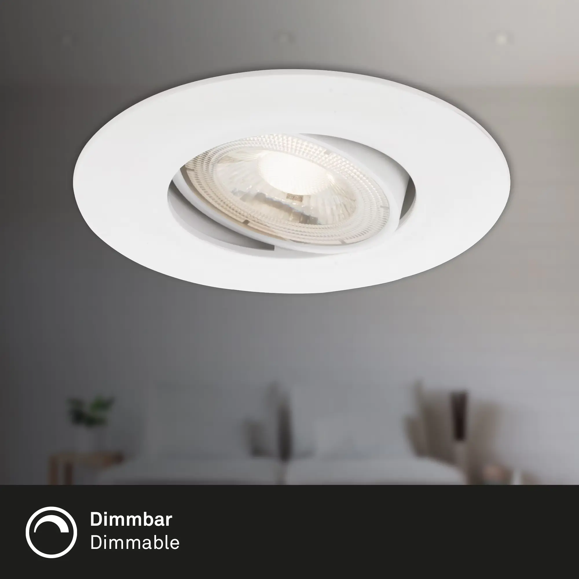 Briloner 3er Set LED Einbauleuchte Nava weiß Ø 9 cm warmweiß dimmbar