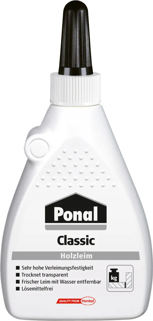 Ponal Holzleim Classic 120 g Flasche, trocknet transparent