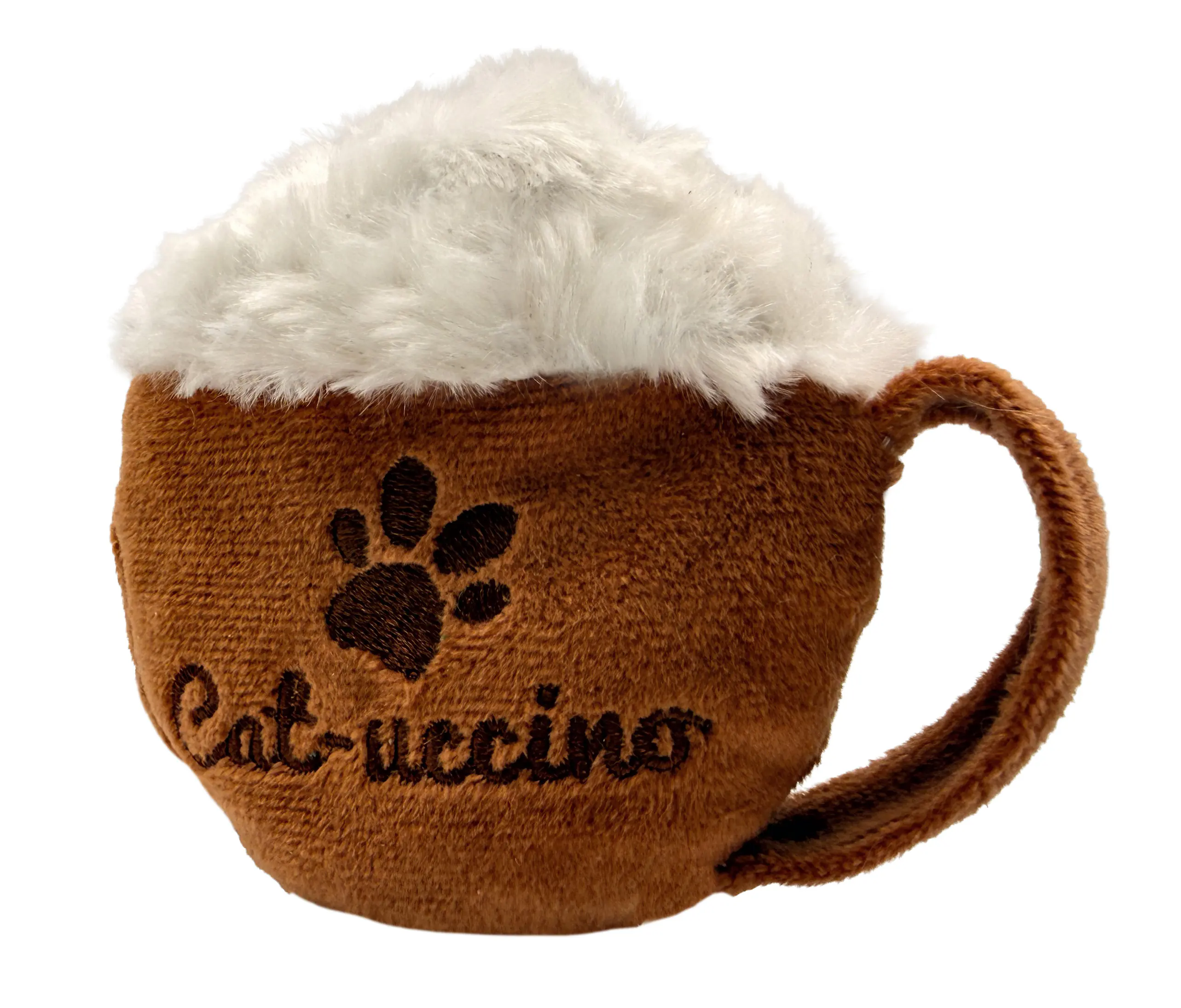 Aumüller Katzenspielzeug Kissen Cat-uccino 9 x 9 cm braun/creme
