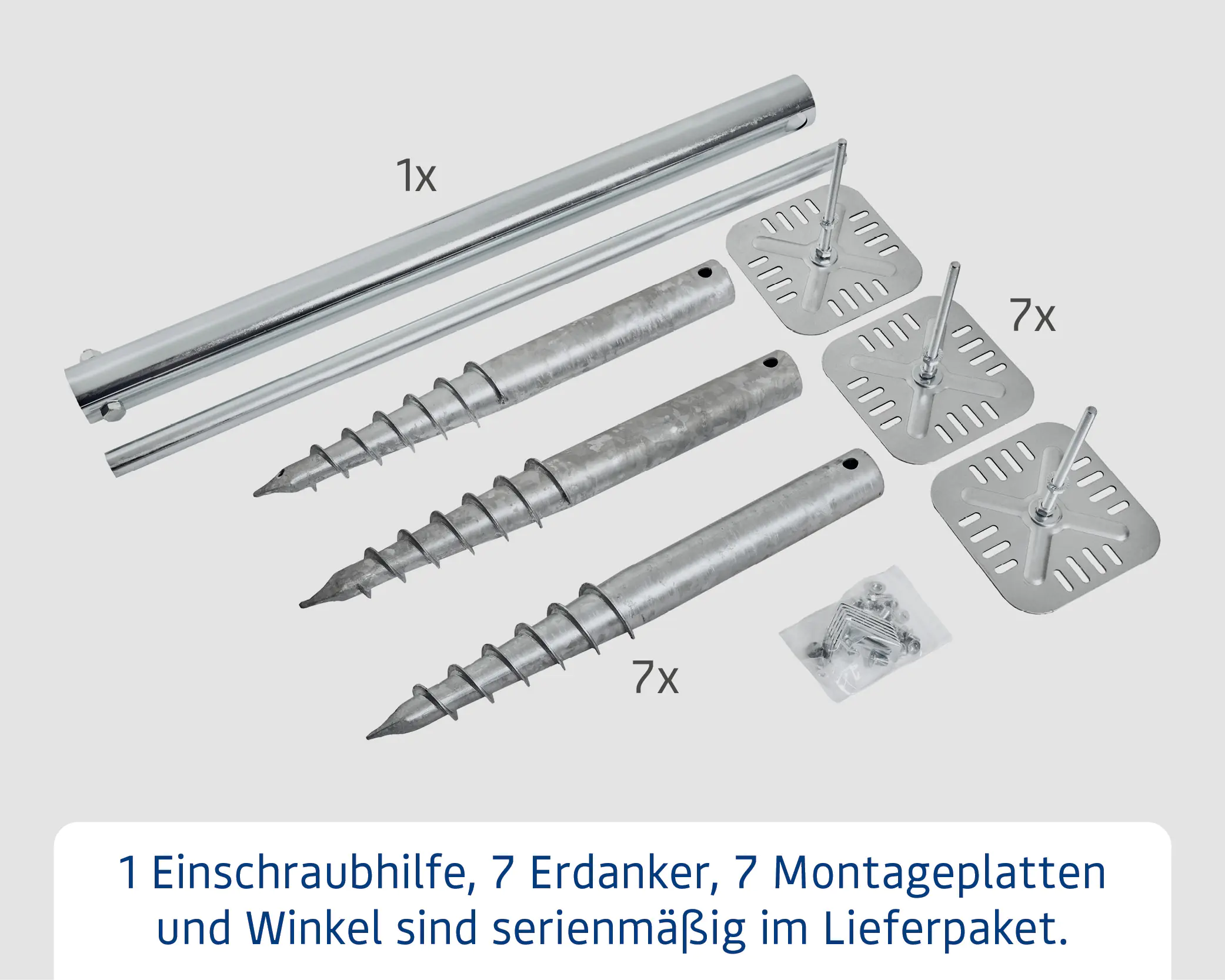 EcoStar Schraubfundament mit 7 Schrauben 