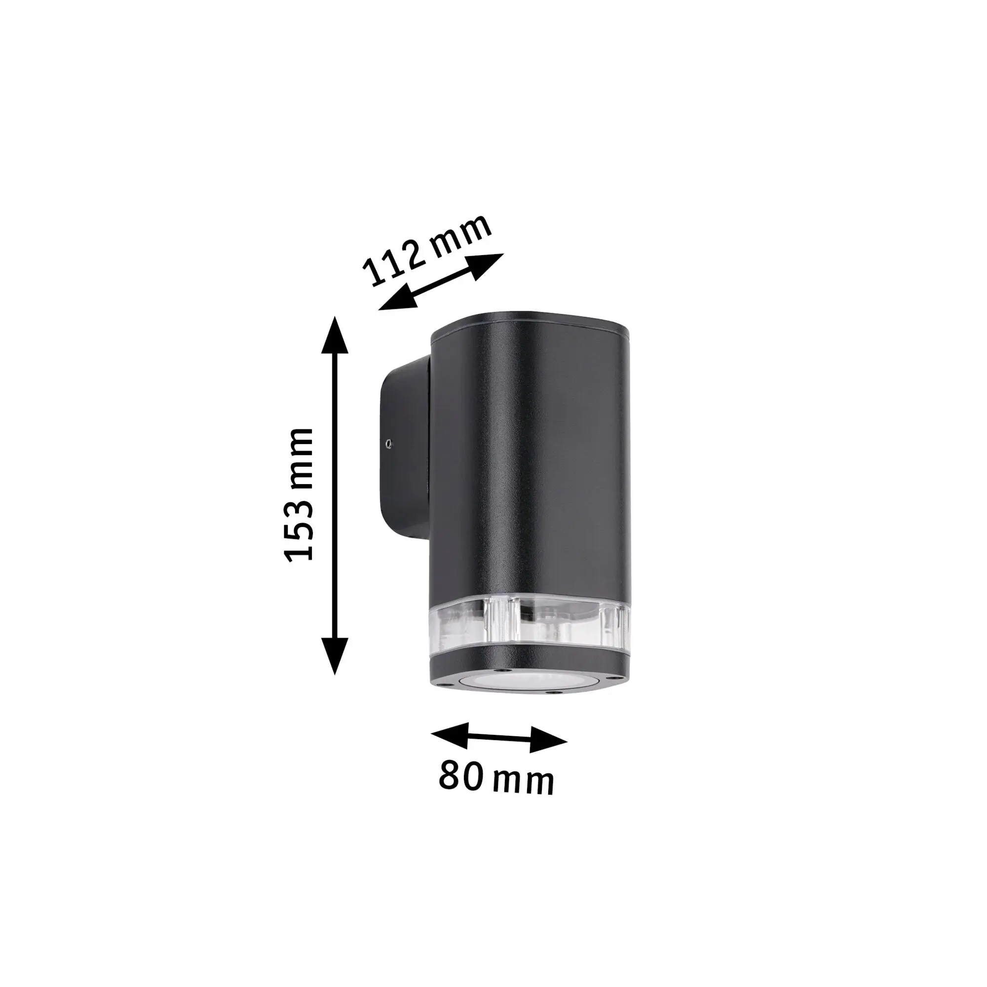 Paulmann LED Außen-Wandleuchte Colum anthrazit 15,3 x 8 cm GU10