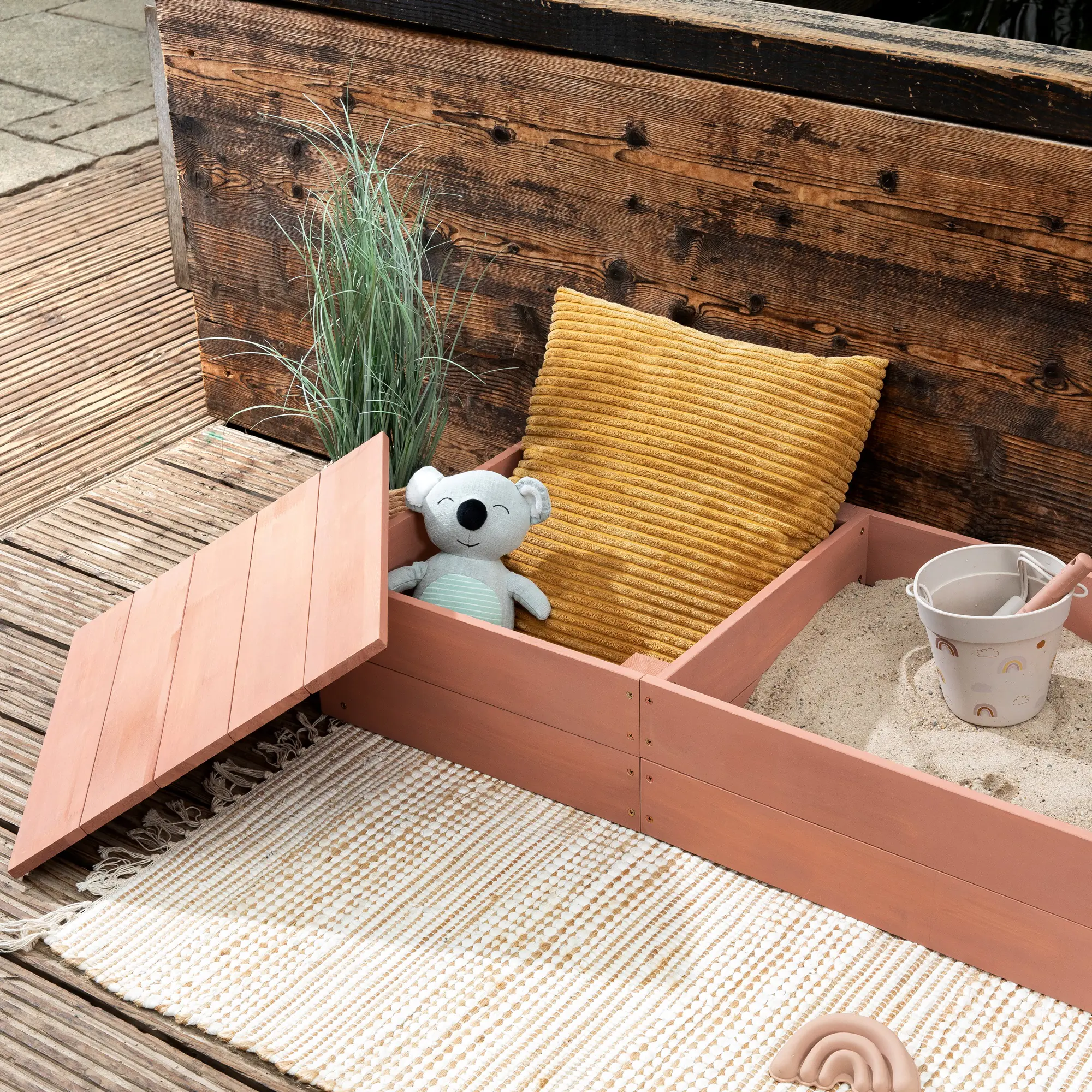 MUDDY BUDDY® Sandkasten Space Saver puderrosa