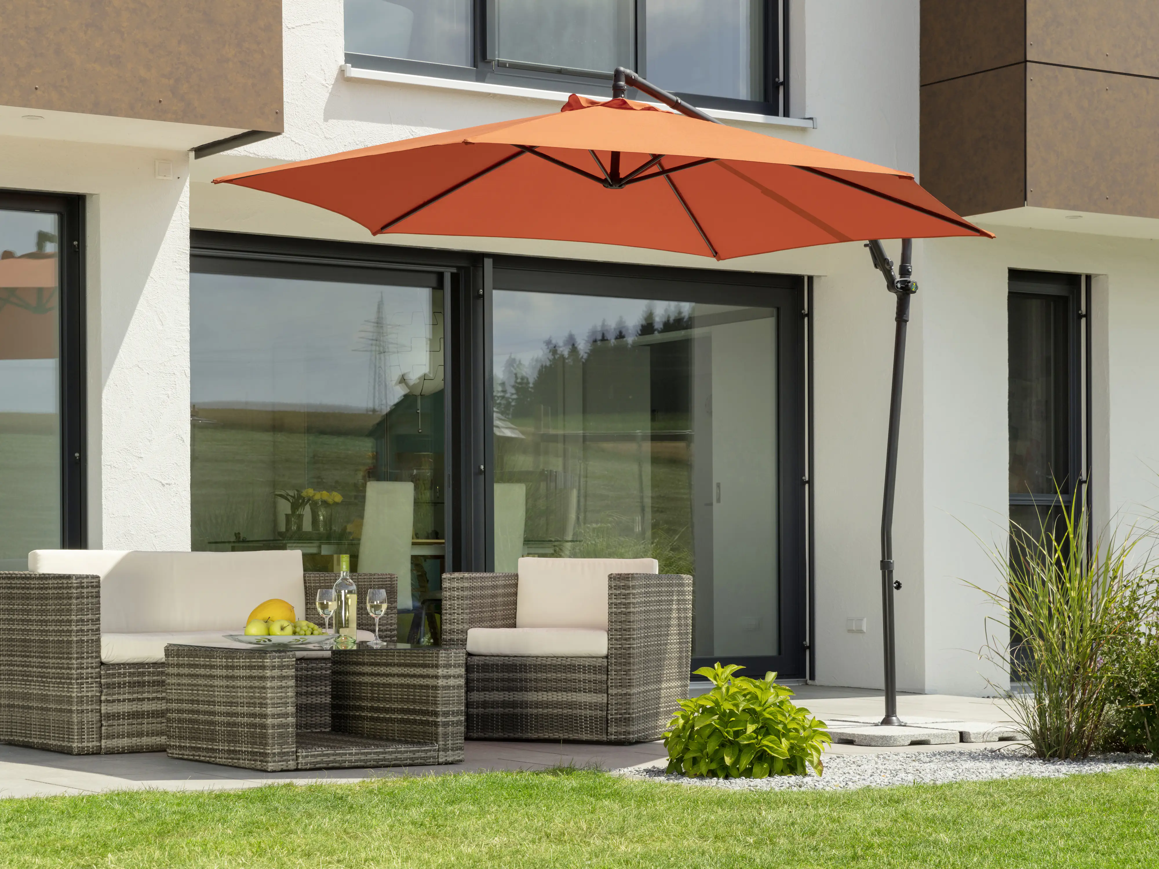 Schneider Ampelschirm Genua terracotta Ø 300 cm
