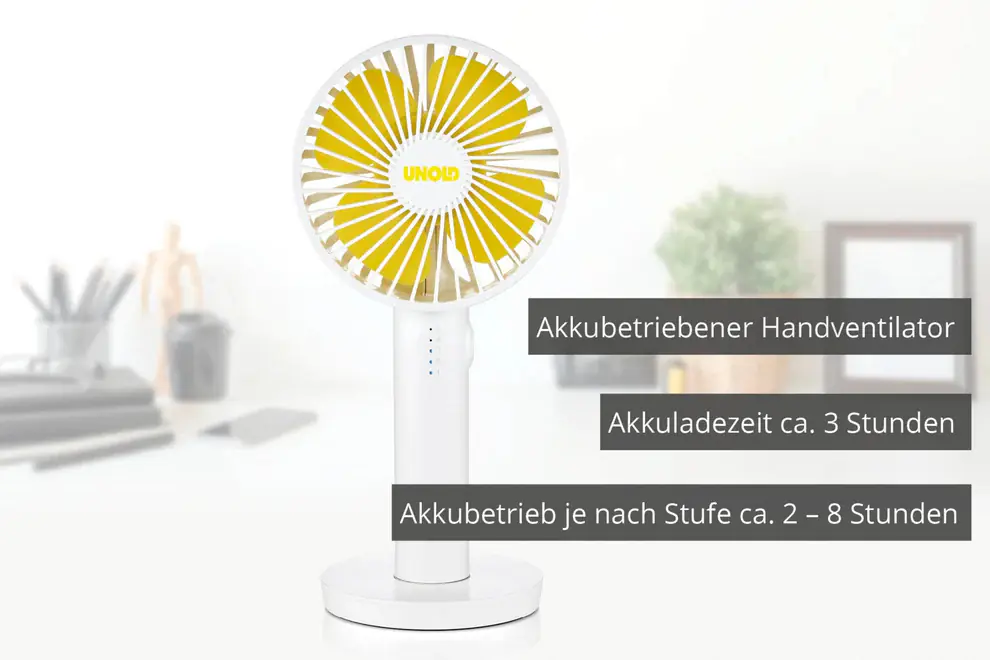 Unold Akku-Handventilator Breezy II creme