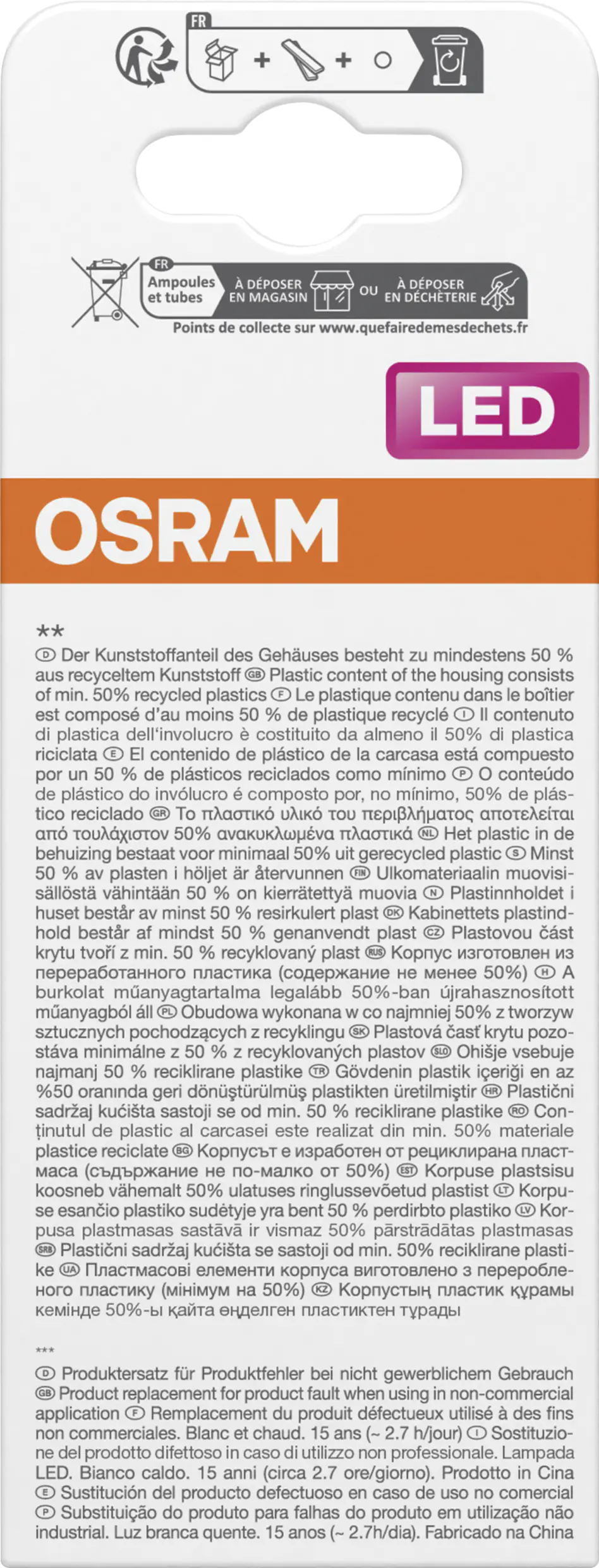 Osram LED Leuchtmittel Star Classic A P60 E27 13W warmweiß, weiß-matt