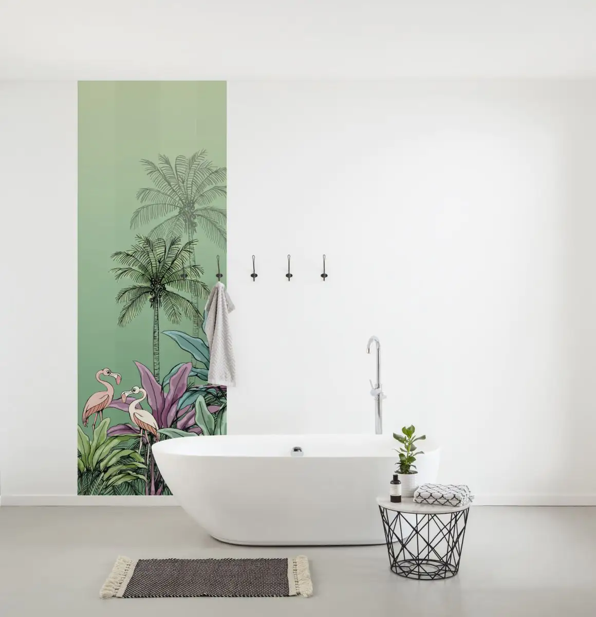 Komar Vlies Fototapete Jungle Flamingo 100 x 280 cm 