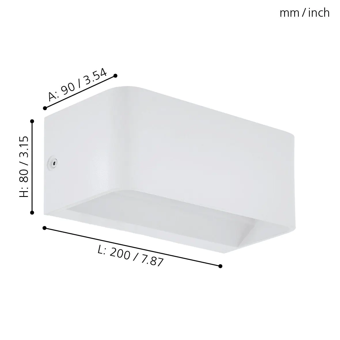 Eglo LED Wandleuchte Sania 4 weiß 20 x 8 cm Up & Down warmweiß