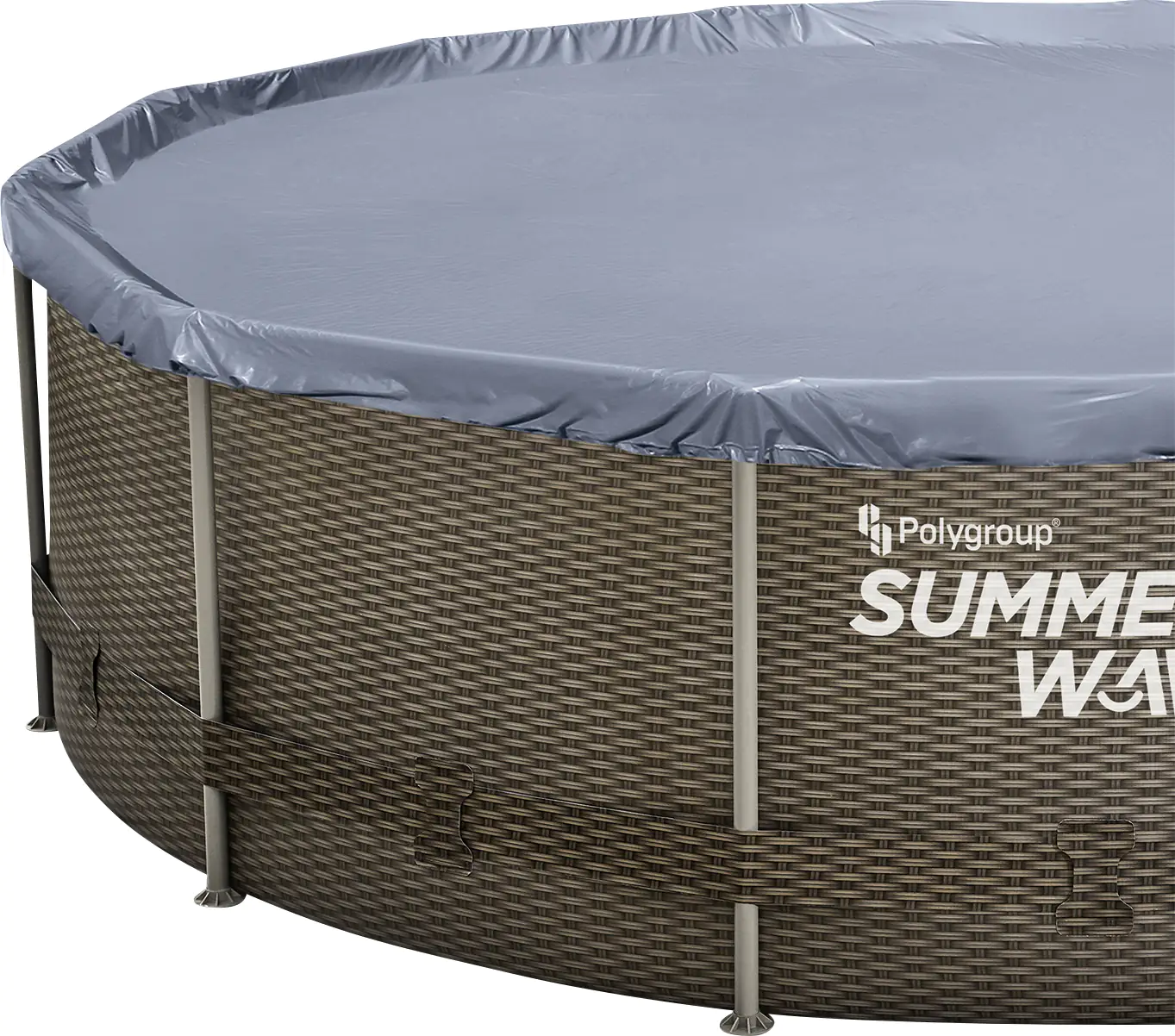 Summer Waves Rundpool Active Frame Swimmingpool Ø 457 x 106 cm, braun