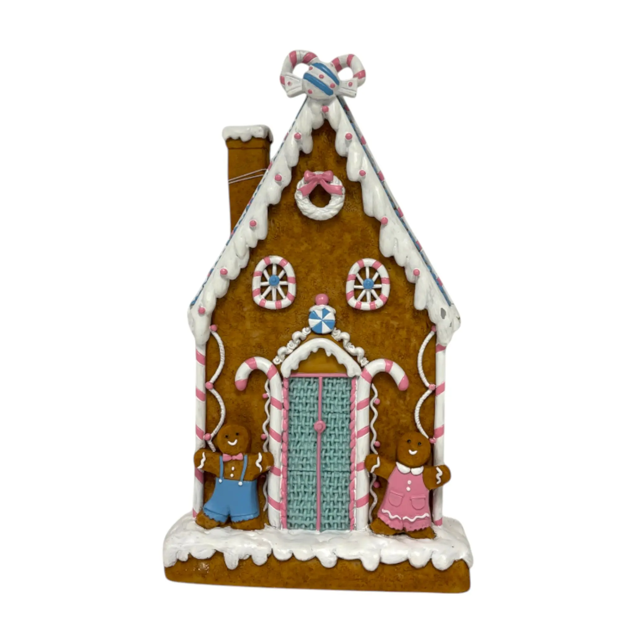 Dekofigur Pfefferkuchenhaus 69 x 35 x 11,5 cm bunt