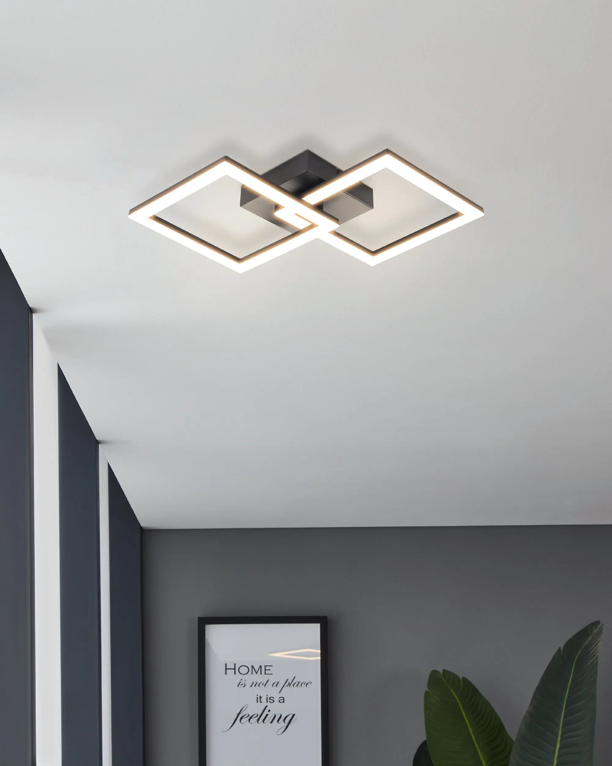 Eglo LED Deckenleuchte Huerta-E 20W, 2500 lm, 3000K, warmweiss, Stahl, Kunststoff