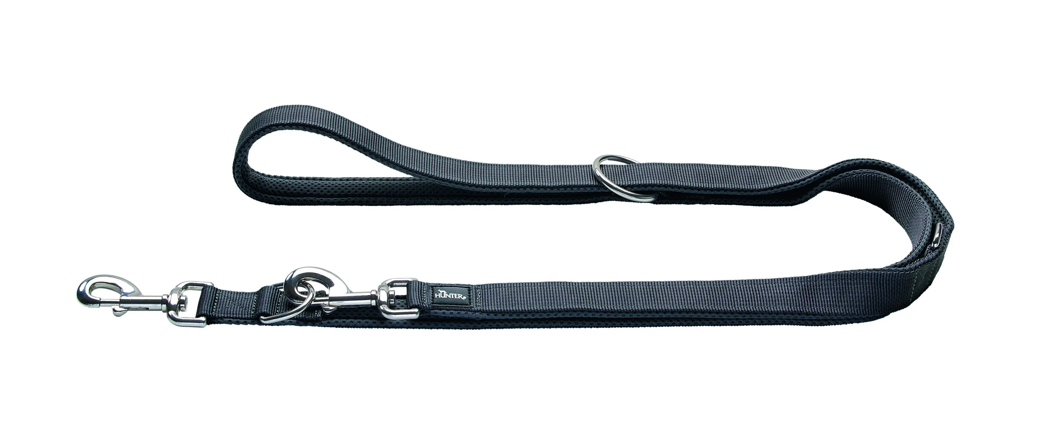 Hunter Hundeleine Führleine verstellbar Divo/Maldon 3 m x 2,5 cm grau